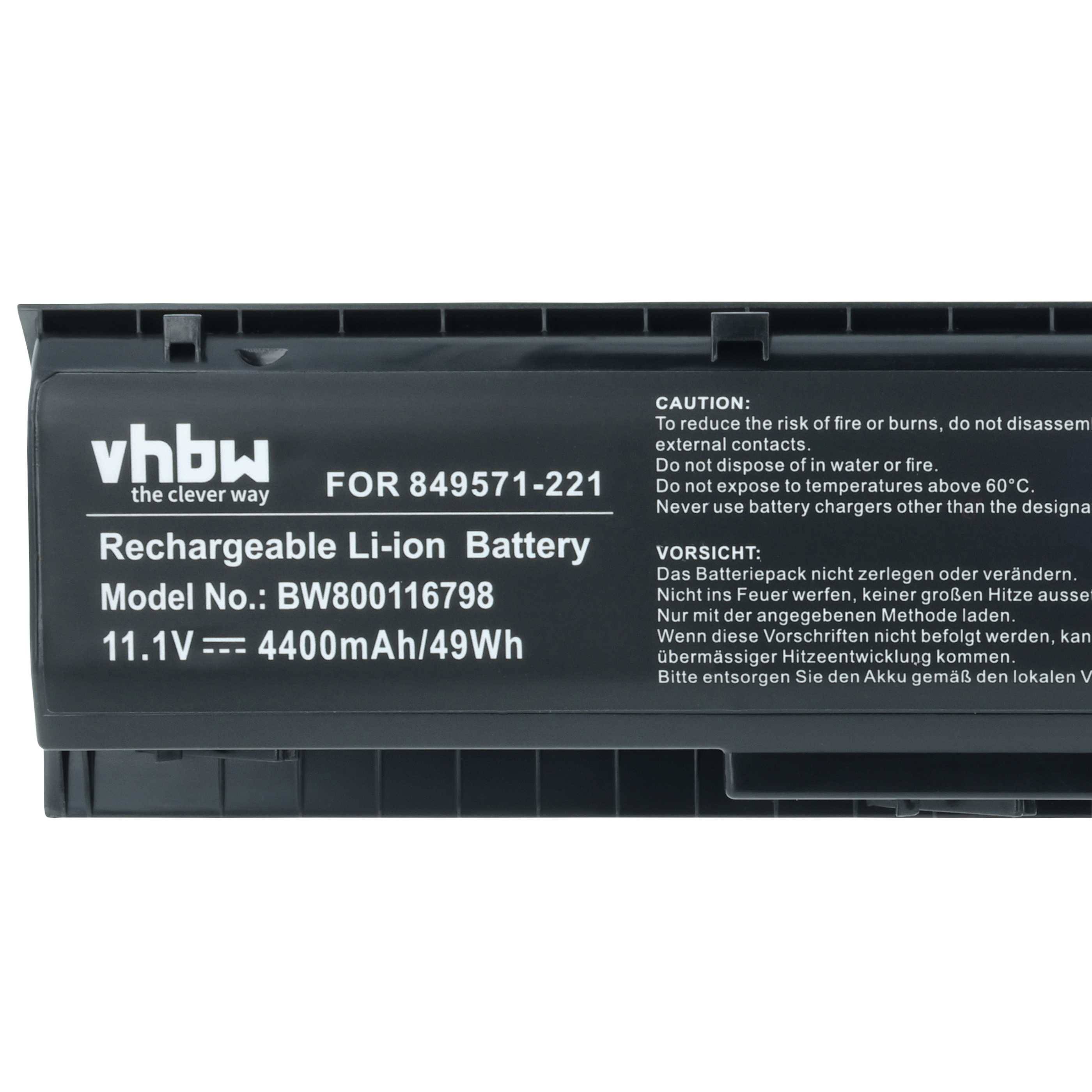 vhbw Akku Ersatz für HP 849571-221, HQ-TRE, 849571-251, 849571-241, 849911-850 für Notebook (4400 mAh, 11,1 V, Li-Ion)