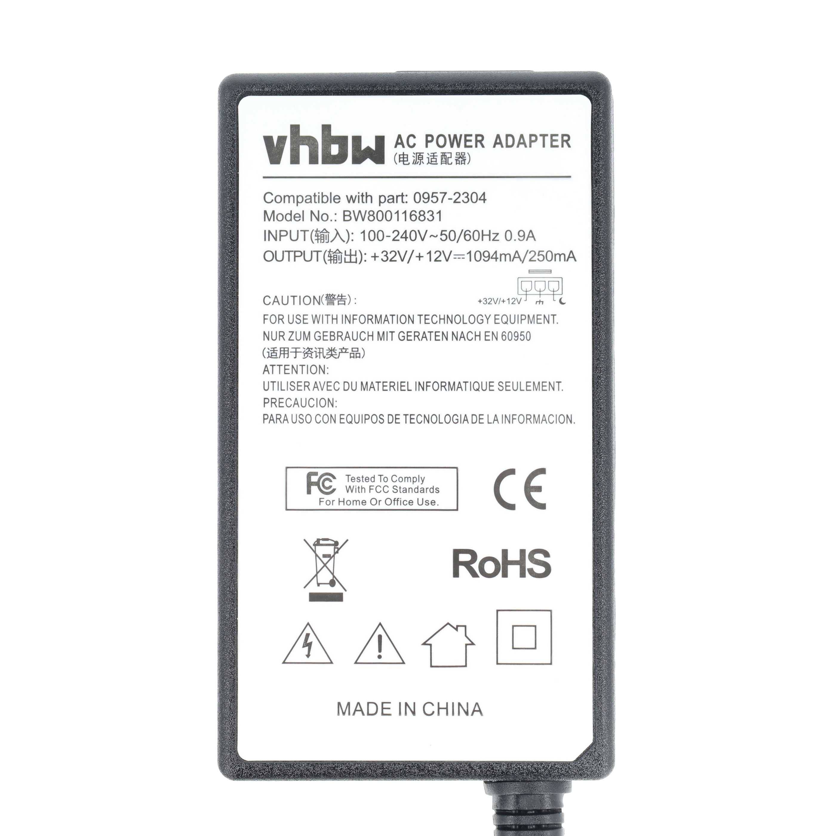 vhbw Netzteil kompatibel mit HP Photosmart 7515 | 7525, 7510 - C311A, 7510 - C311B, 7510, 7520 Drucker