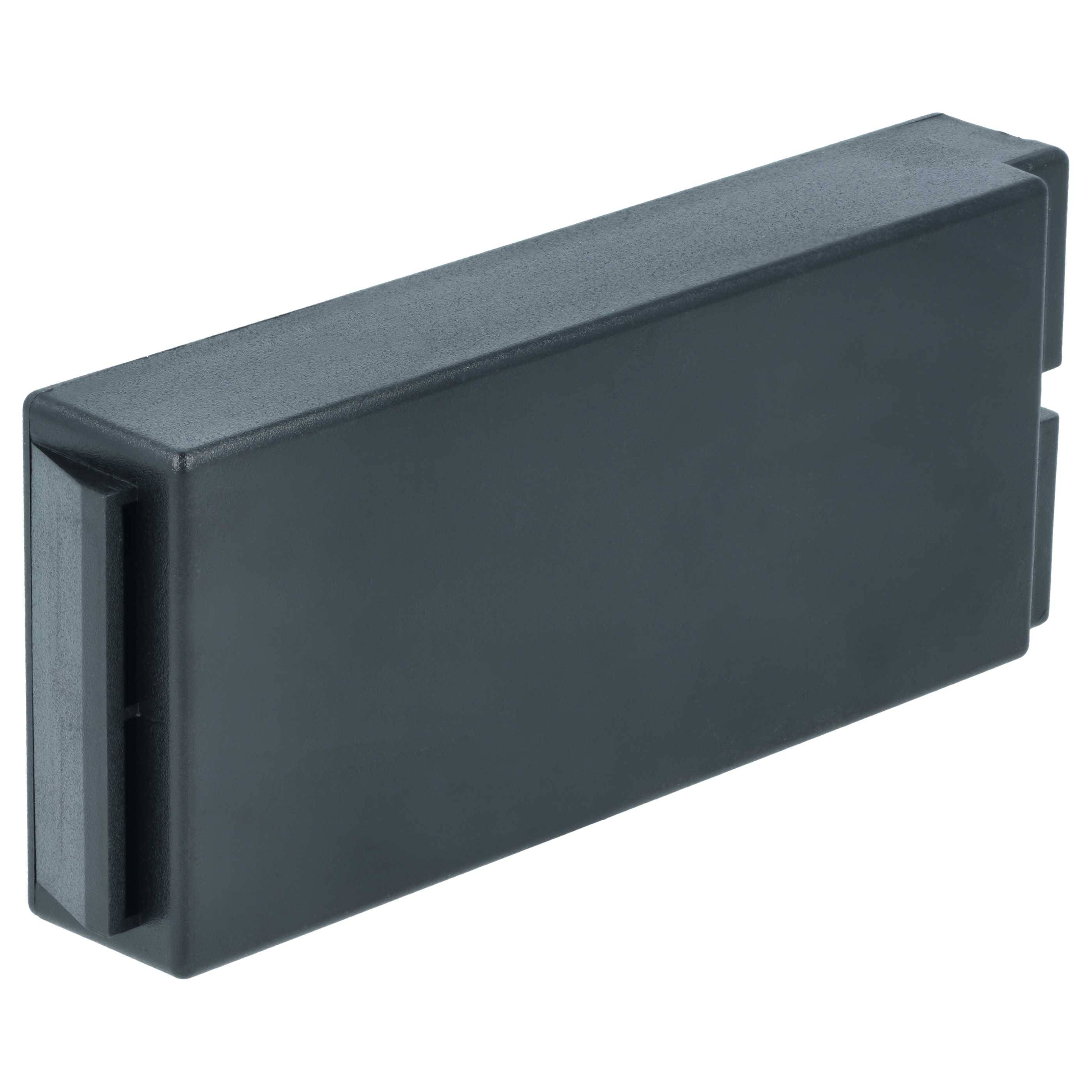 Ein schwarzes rechteckiges elektronisches Gerätemodule mit glatten Kanten, höchstwahrscheinlich eine Komponente für elektronische Systeme oder Maschinerie.