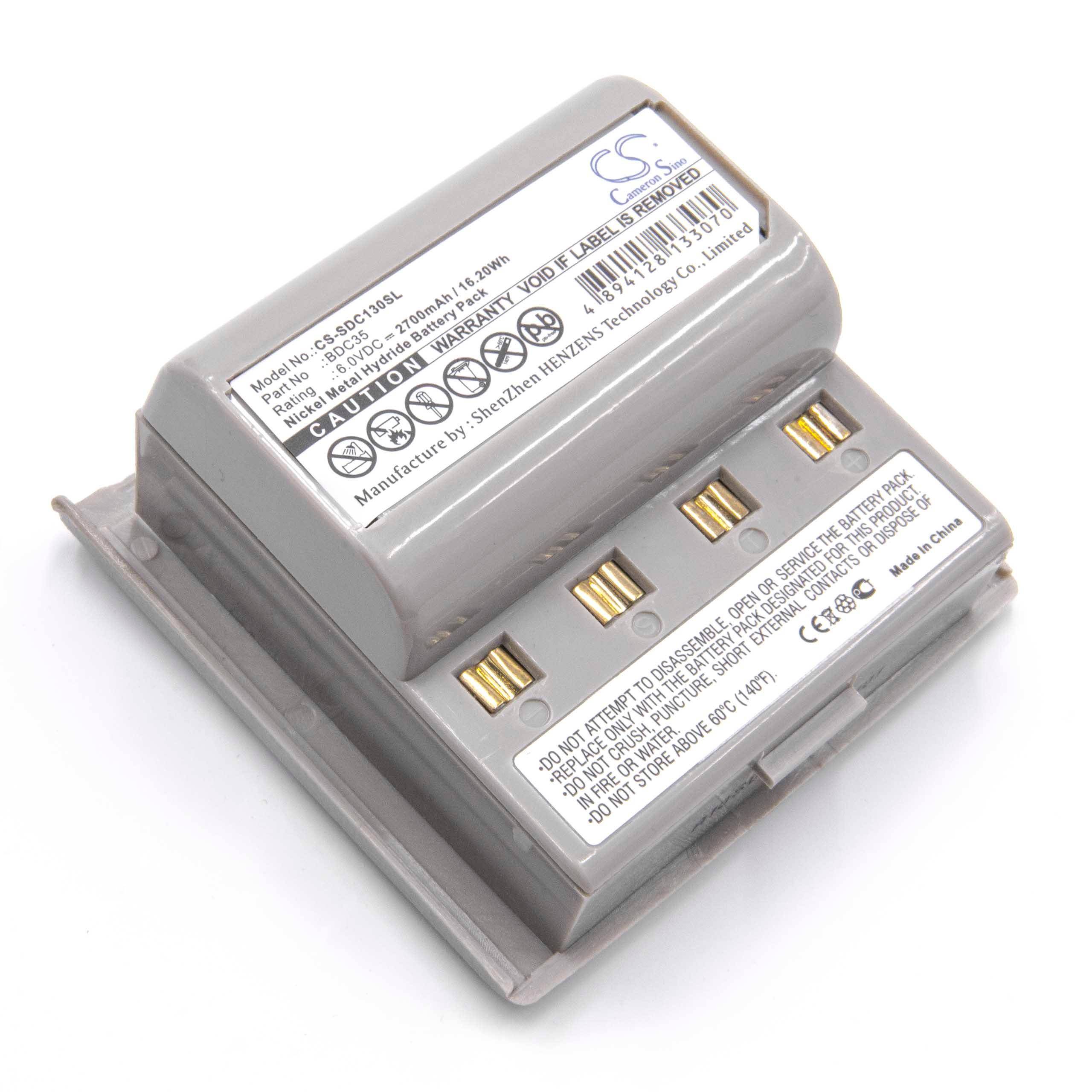vhbw Akku kompatibel mit Sokkia SET 030R, SET 130R, SET030R, SET130R, SET2100 Messgerät (2700 mAh, 6 V, NiMH)