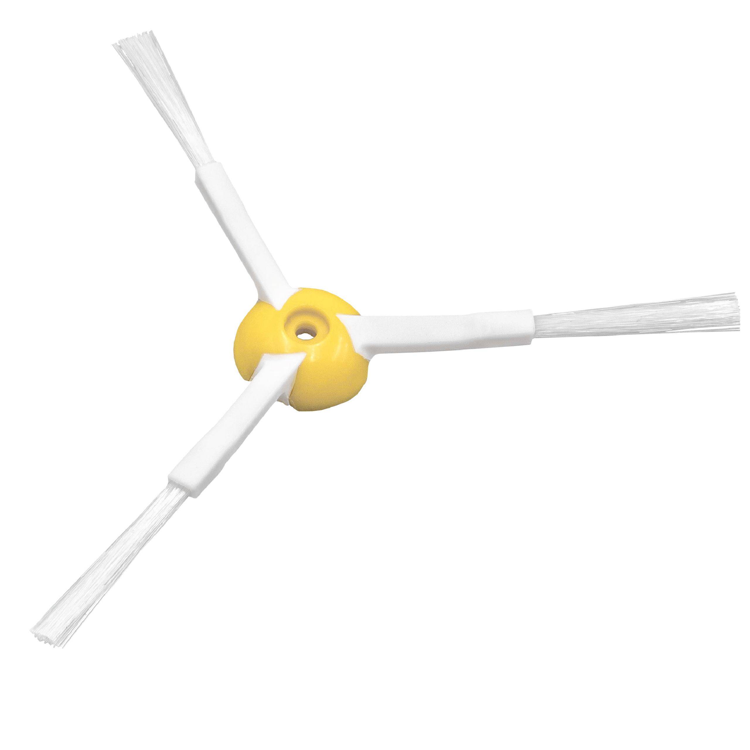 vhbw Seitenbürste kompatibel mit Xiaomi Roborock S50, Mi Vacuum Robot Saugroboter - weiß / gelb