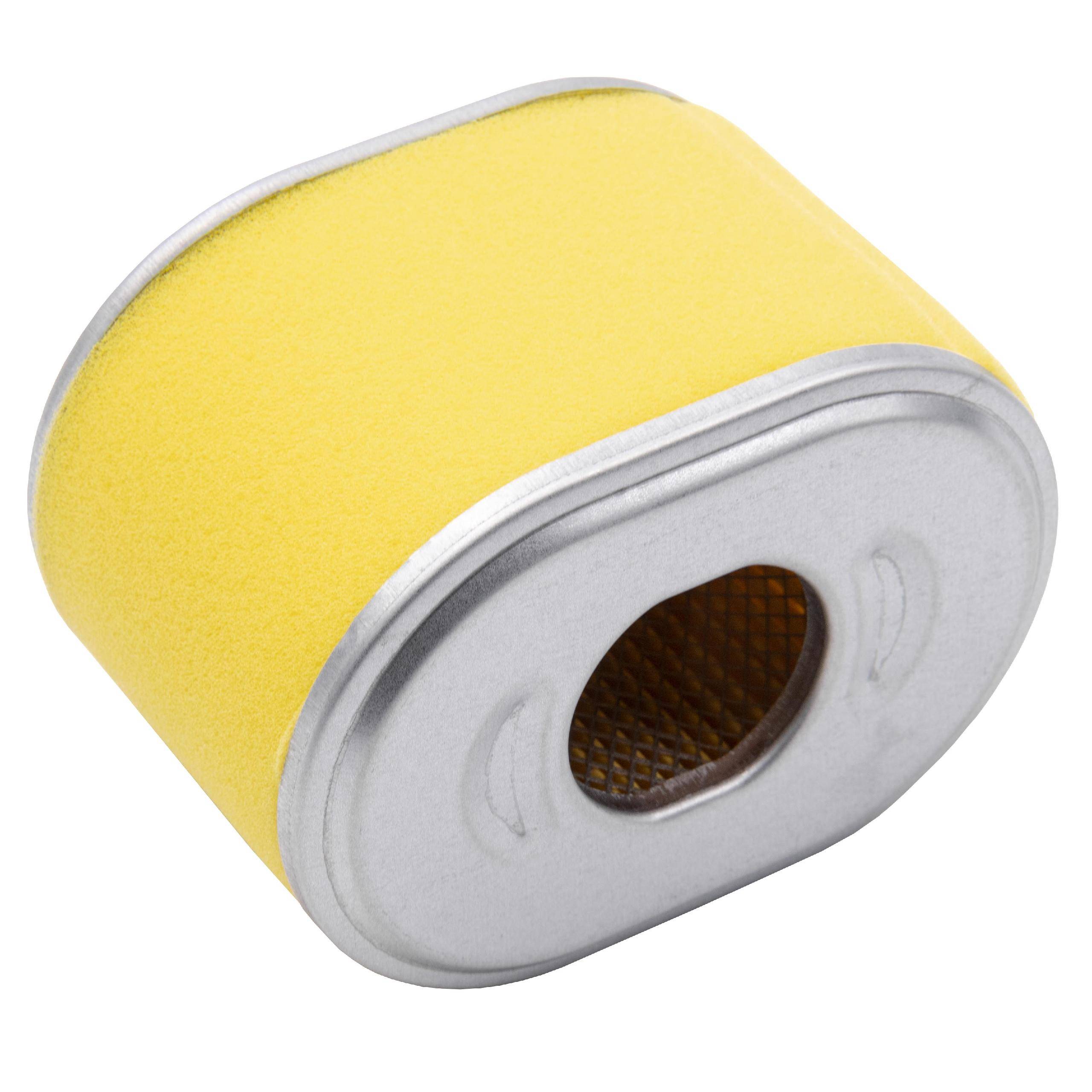 vhbw Luftfilter mit Vorfilter Ersatzfilter kompatibel mit Honda Horizontal F360, GX110, GX120 Rasenmäher, 10 x 7,4 x 6,9 cm Gelb Silber