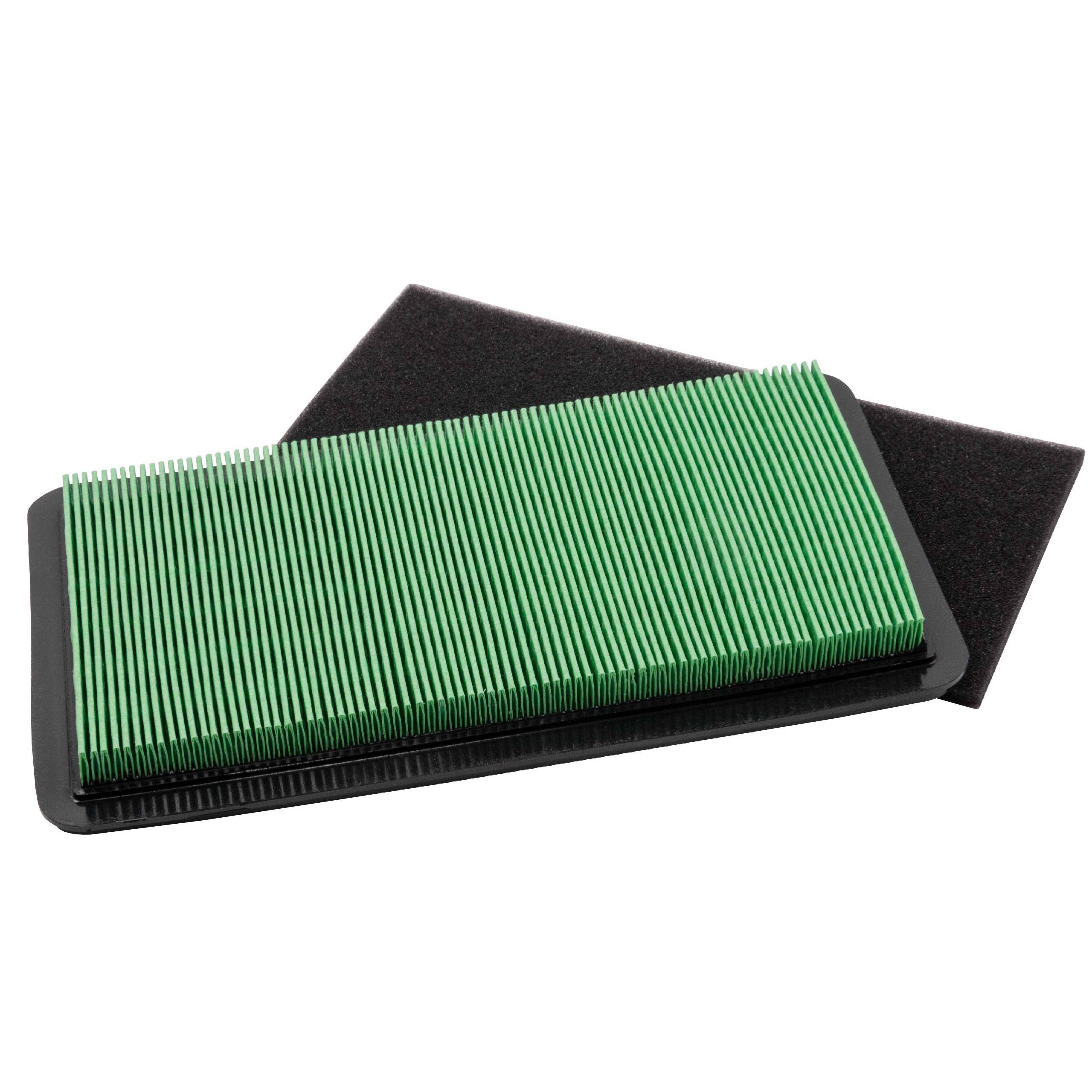 vhbw Filter-Set kompatibel mit Honda HF2214, HF2216, HF2315, HF2415 Rasenmäher-Motor - 2x Ersatz-Filter (Luftfilter, Vorfilter)