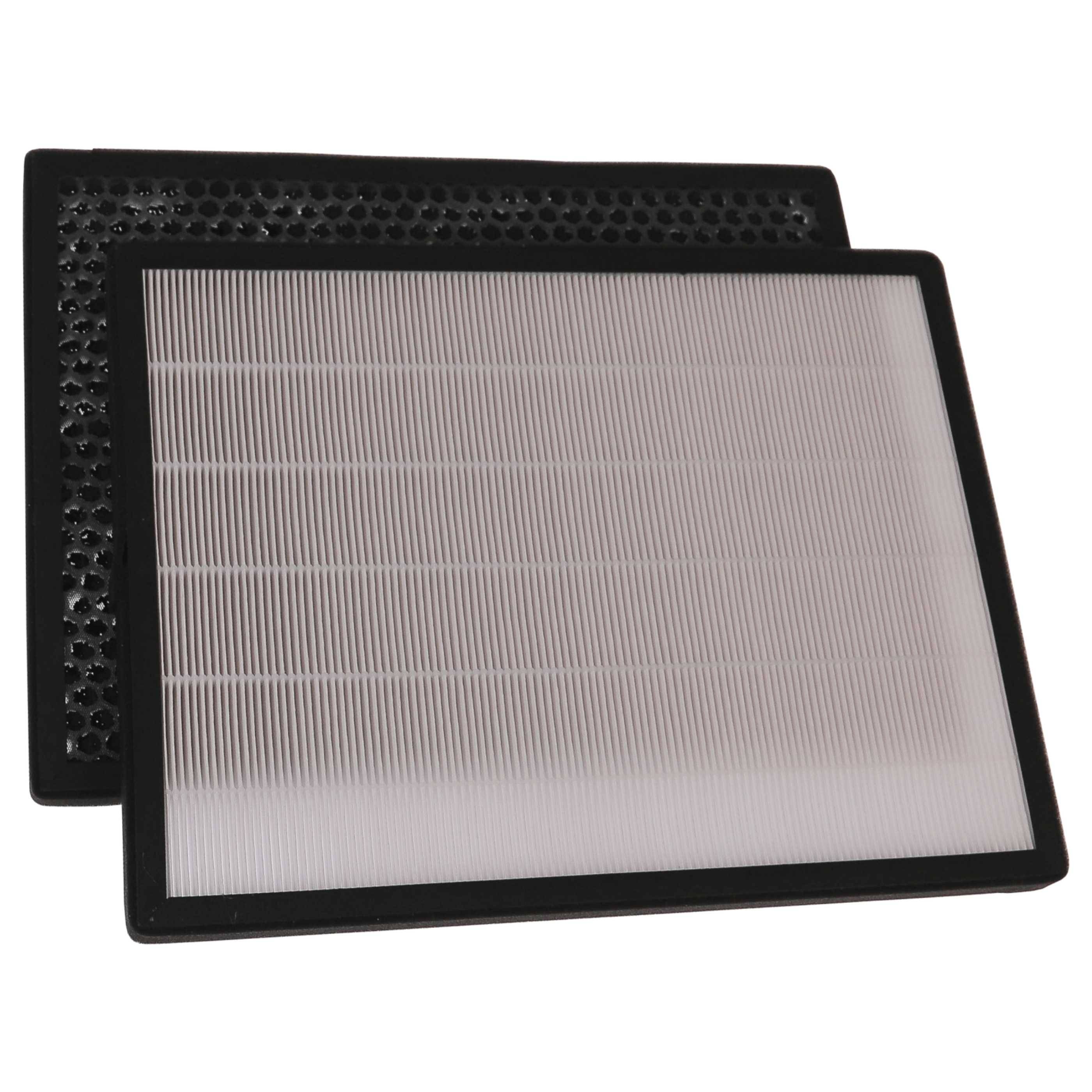 vhbw 2-teiliges Filter-Set kompatibel mit Marreal AP3001 Luftreiniger - HEPA-Filter, Aktivkohlefilter