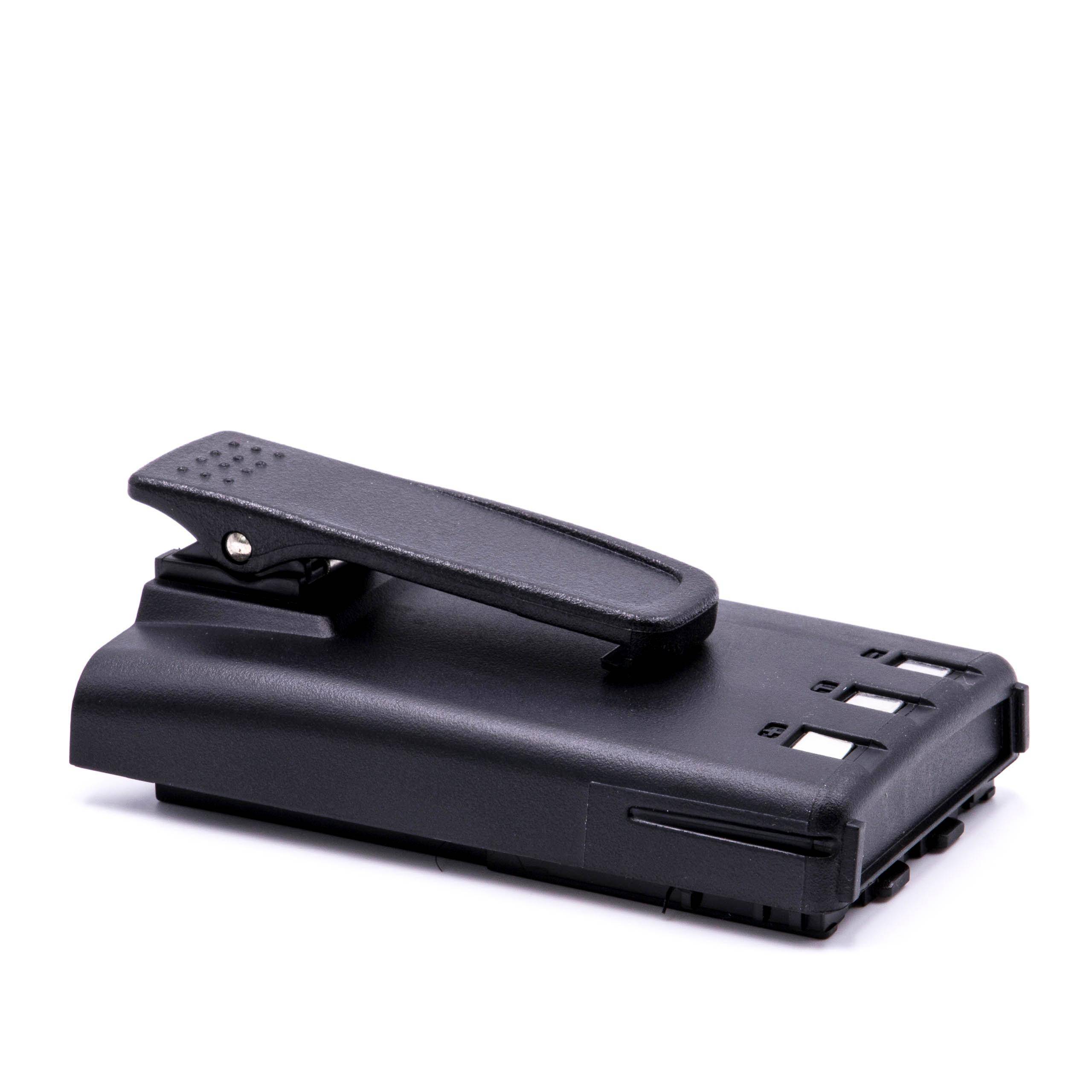 vhbw Akku Ersatz für HYT BH1302, BH1301, BH1104, BH1106 für Funkgerät, Walkie Talkie (1200 mAh, 6 V, NiMH) + Gürtelclip