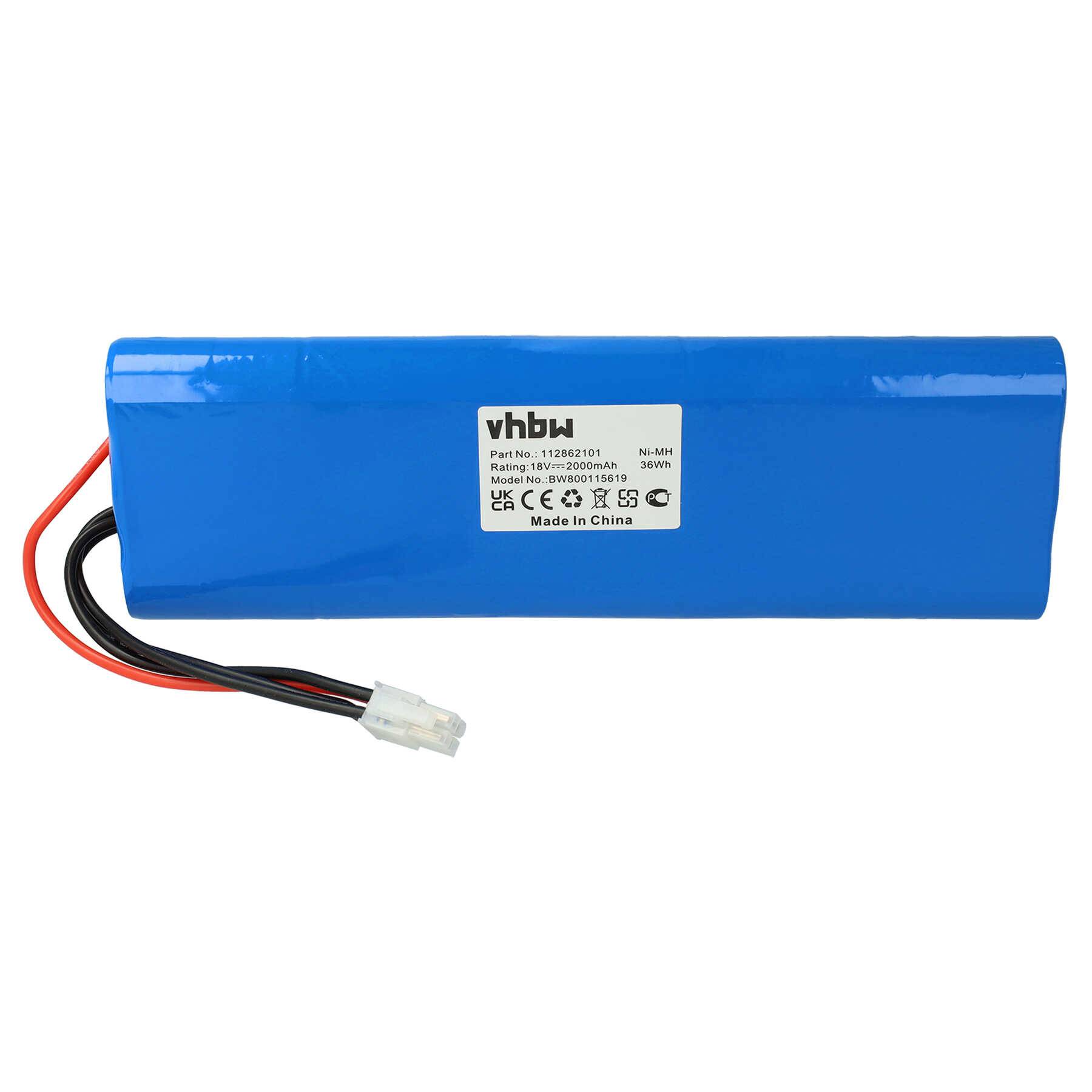 vhbw NiMH Akku 2000mAh (18V) kompatibel mit Rasenmäher Rasenroboter Ersatz für 540059601, 540059602, AU-18C, AU-18V