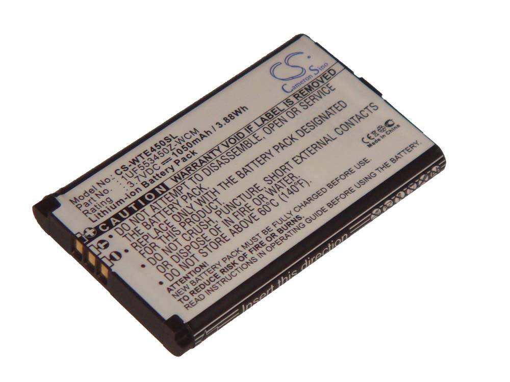 vhbw Akku kompatibel mit Wacom Intuos5 Touch, CTL-470, CTH-470, CTH-670, CTH-470S, CTH-670S-DE, CTH-670S Tablet Pad (1050 mAh, 3,7 V, Li-Ion)