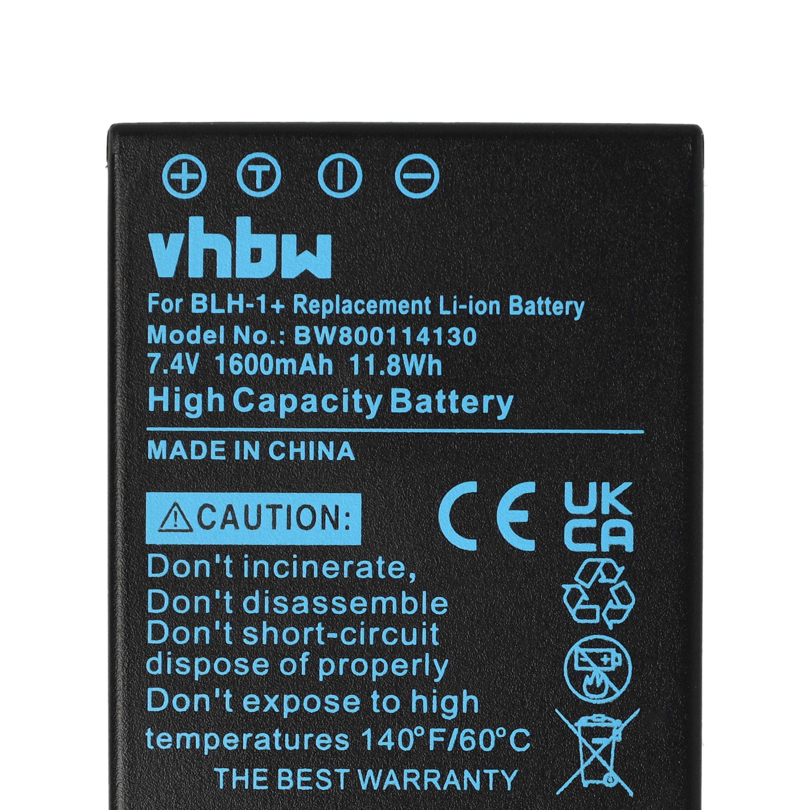 vhbw 3x Akku kompatibel mit Olympus OM-D E-M1 Mark III Kamera (1600 mAh, 7,4 V, Li-Ion)