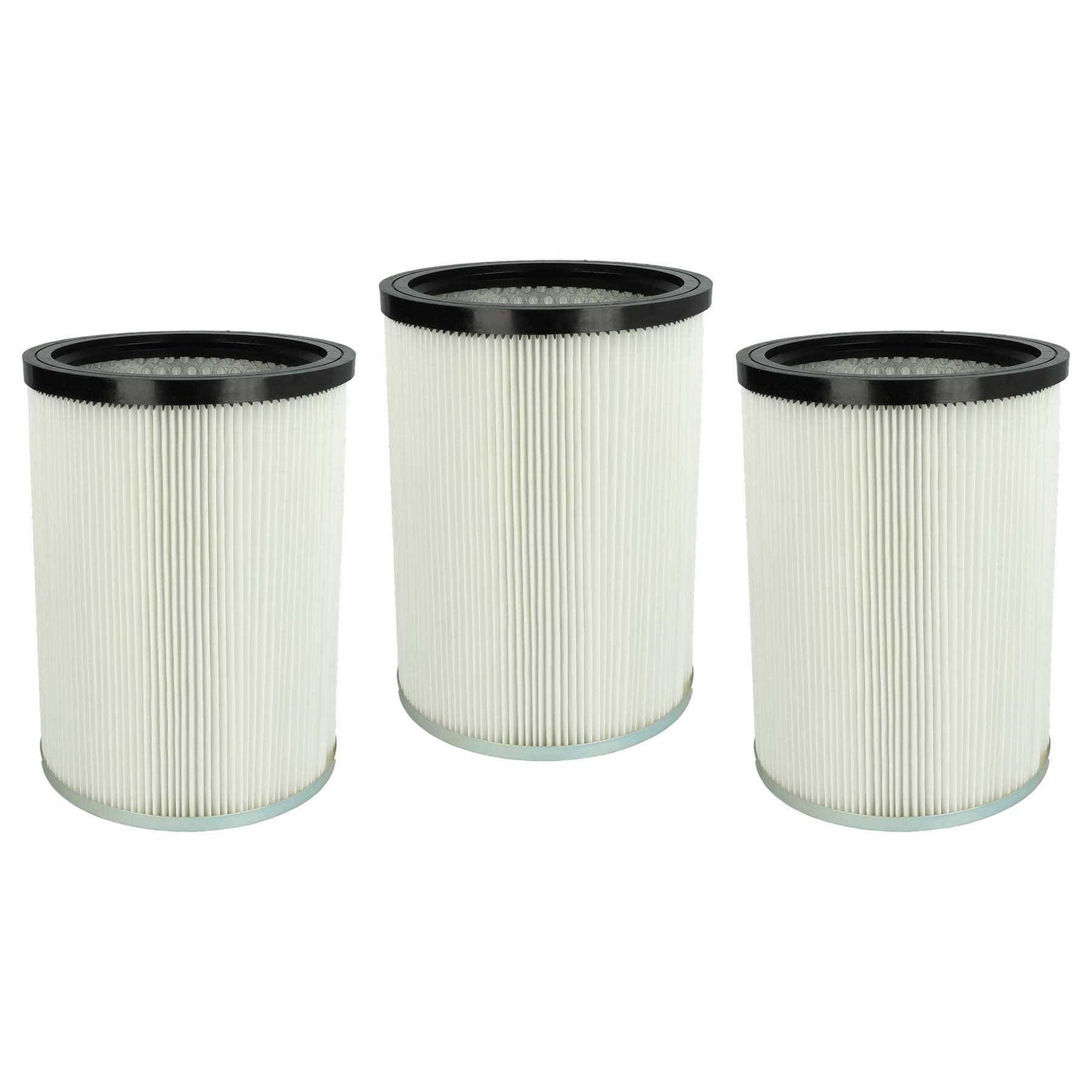 vhbw 3x Faltenfilter kompatibel mit Kärcher NT 70/2 Me Classic *AR, NT 70/2 Me Classic (220V)*BR Staubsauger - Patronenfilter Weiß