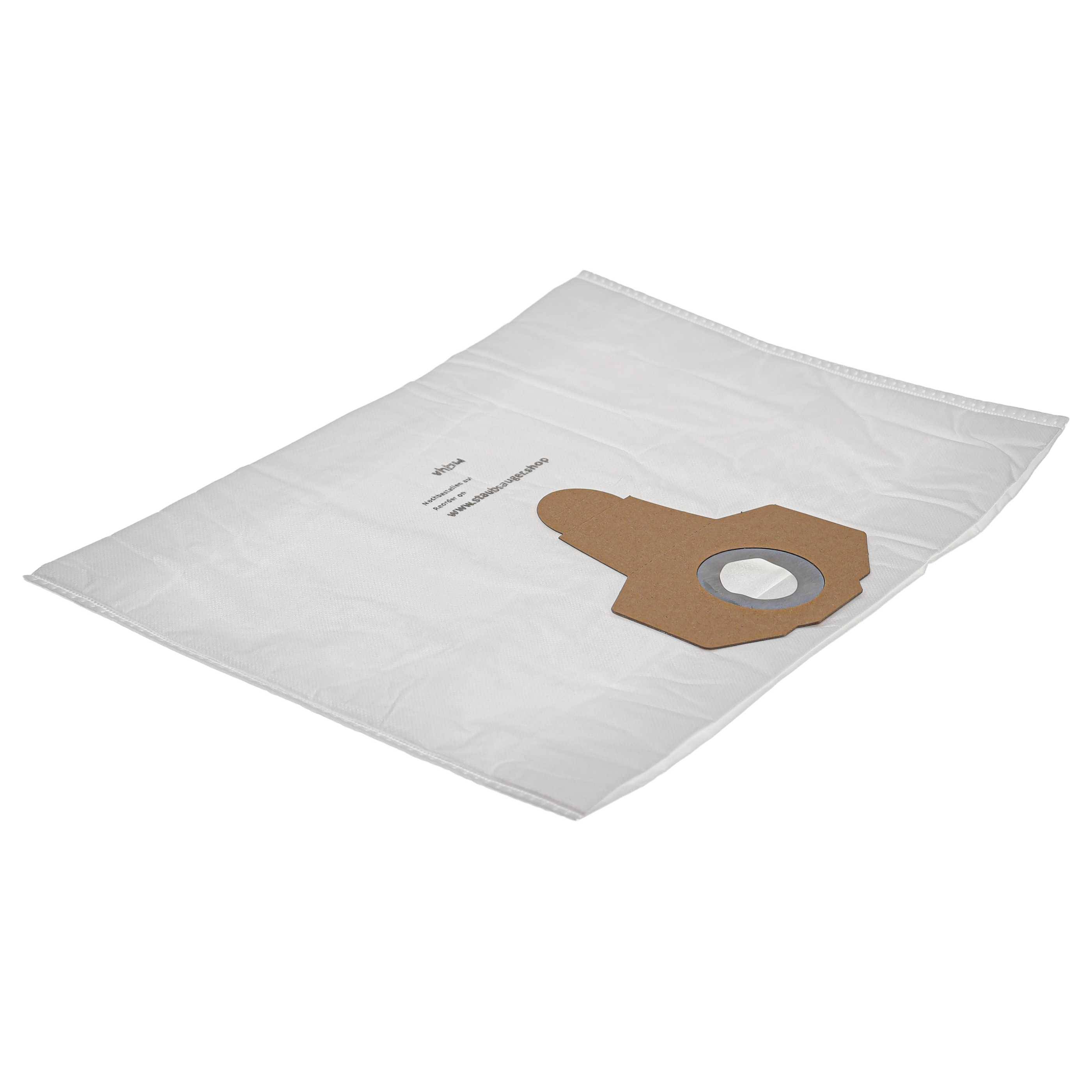 Staubsaugerbeutel mit Papierauslass, flach liegend.