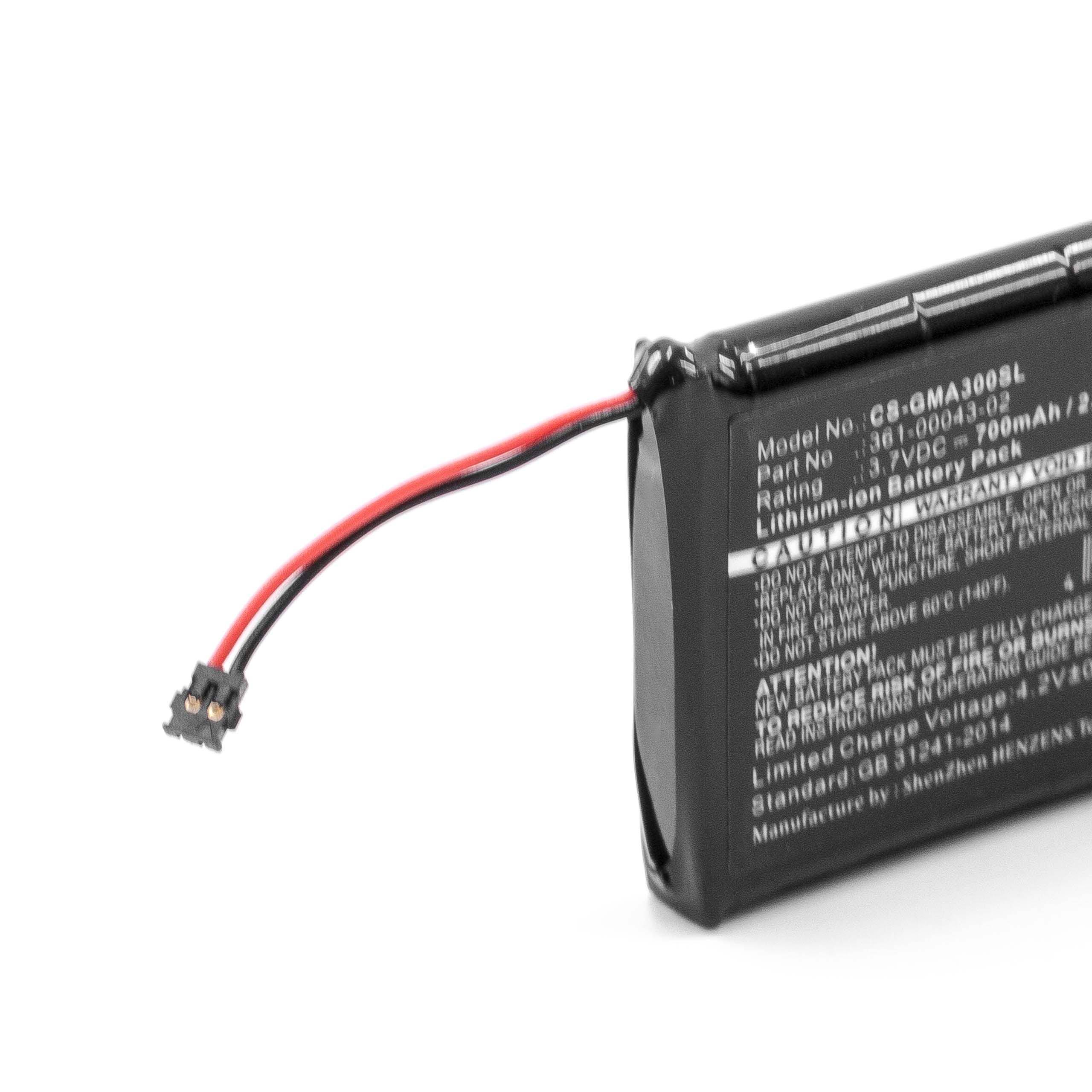 vhbw Akku Ersatz für Garmin 361-00043-02 für GPS Navigation Navi (700 mAh, 3,7 V, Li-Ion)