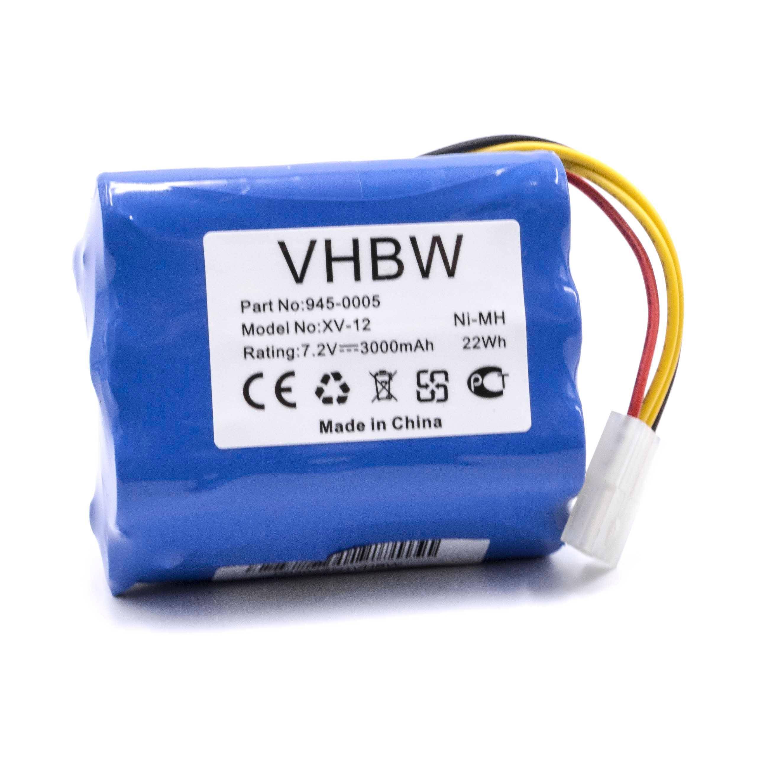 vhbw Akku Ersatz für Neato 205-0001, 945-0005, 945-0006, 945-0024 für Staubsauger (3000 mAh, 7,2 V, NiMH)