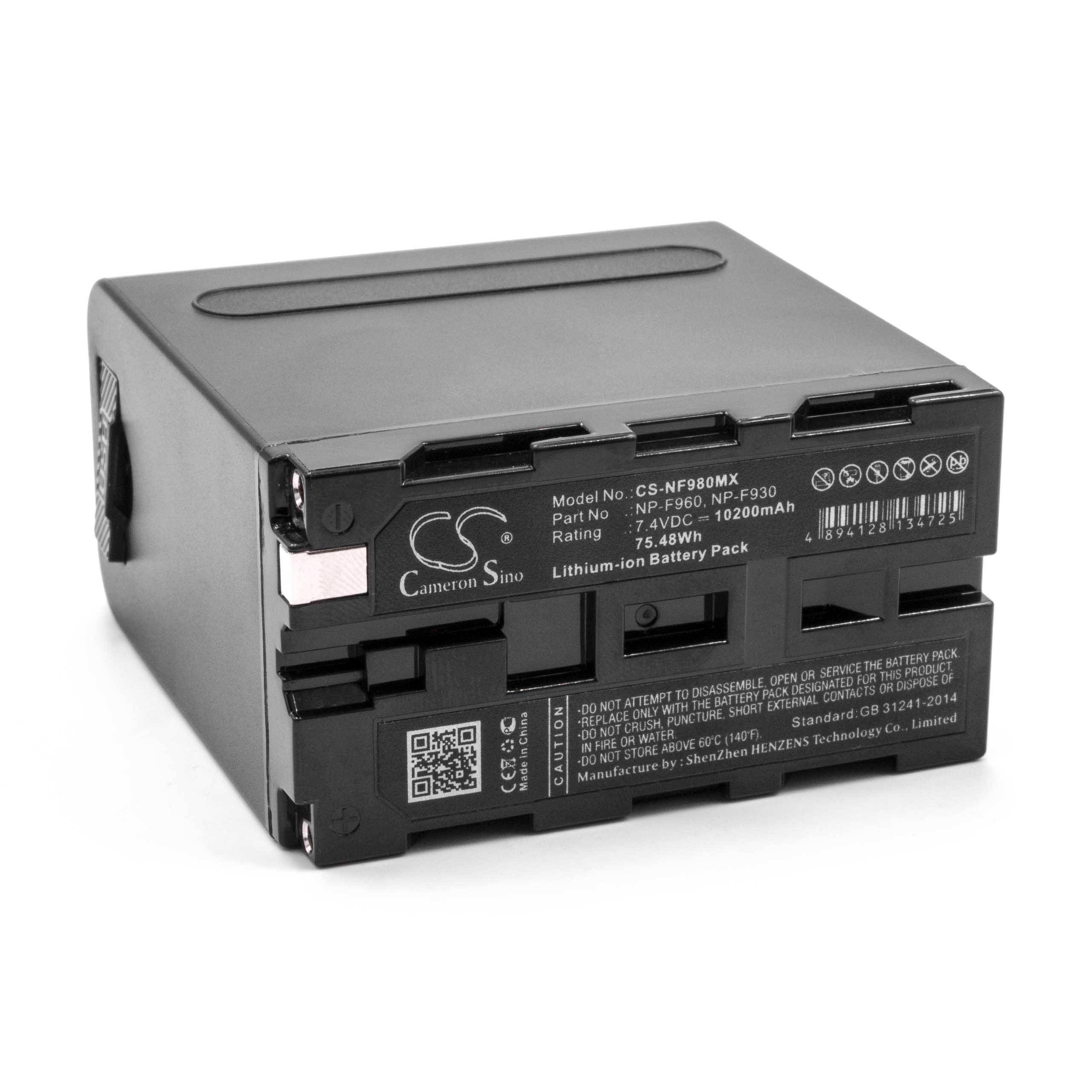 vhbw Akku kompatibel mit Sony CCD-TRV63, CCD-TRV62, CCD-TRV65, CCD-TRV66 Videokamera Camcorder (10200 mAh, 7,4 V, Li-Ion) mit USB