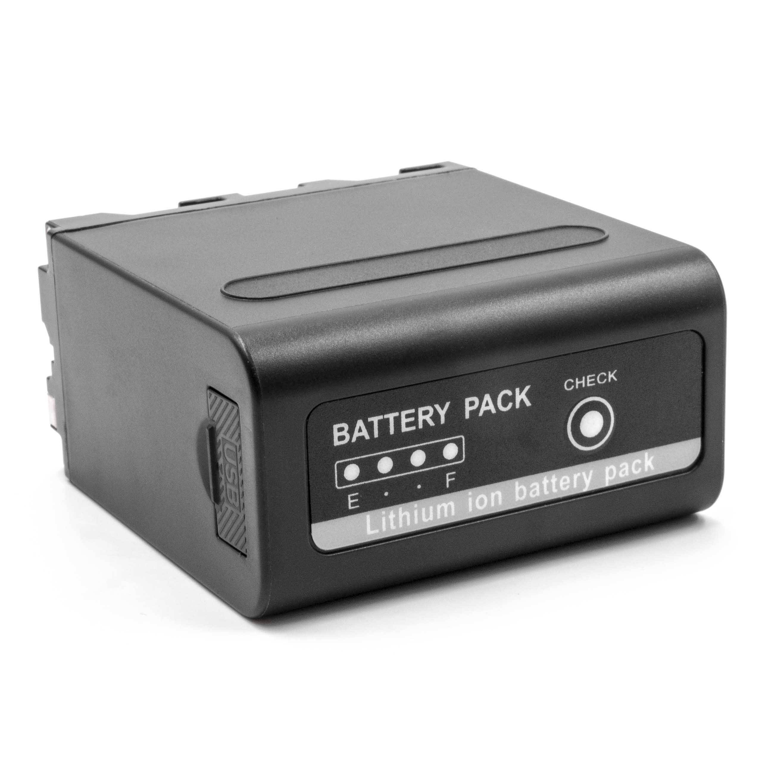 vhbw Akku kompatibel mit Sony HDR-FX7, HVL-ML20, HVL-20DW2, HDR-FX1, HDR-FX7E Videokamera Camcorder (10200 mAh, 7,4 V, Li-Ion) mit USB