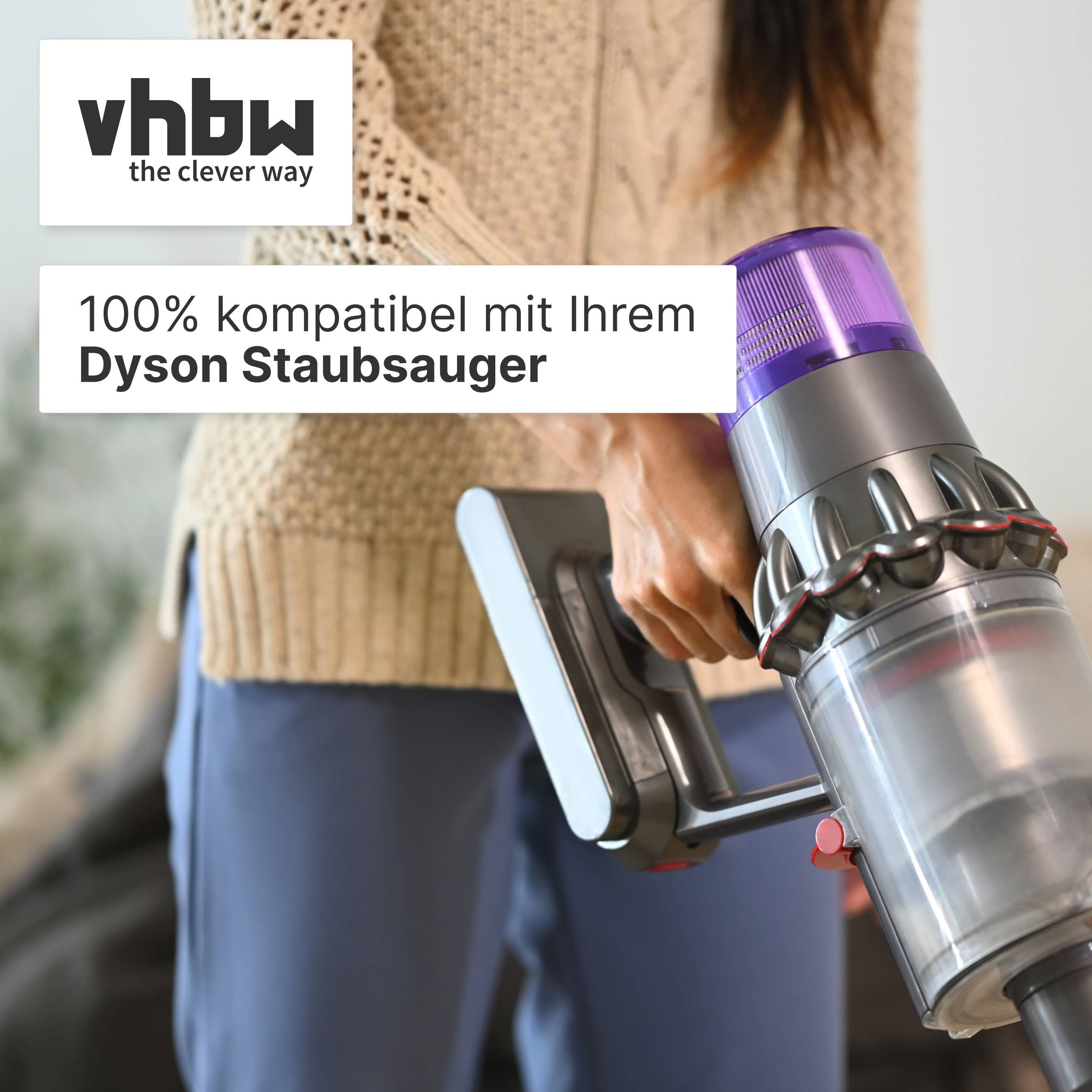 vhbw Akku kompatibel mit Dyson SV35 Staubsauger Grau (2500 mAh, 25,2 V, Li-Ion)