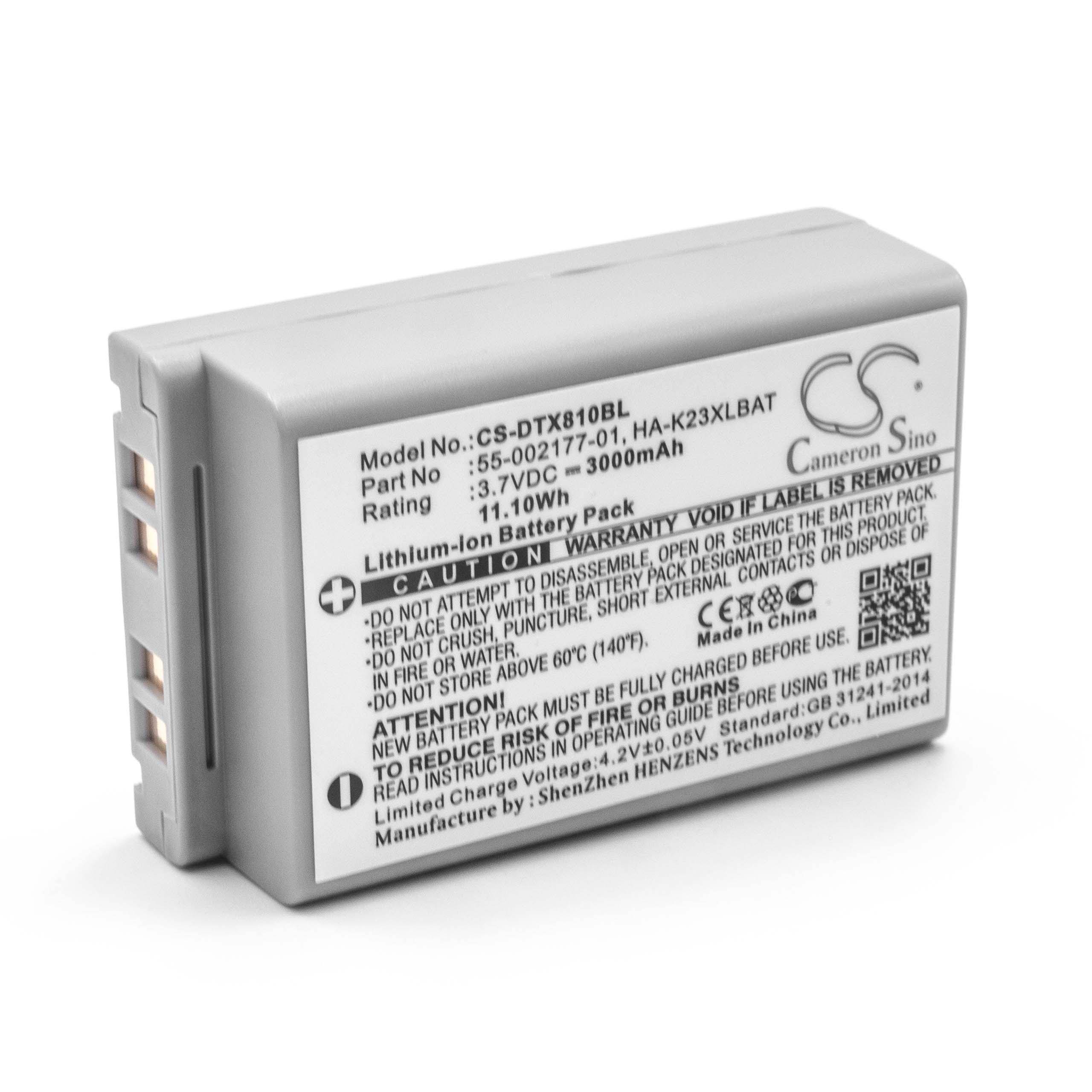 vhbw Akku Ersatz für Casio 55-002177-01, HA-K23XLBAT für Barcodescanner POS (3000mAh, 3,7V, Li-Ion)