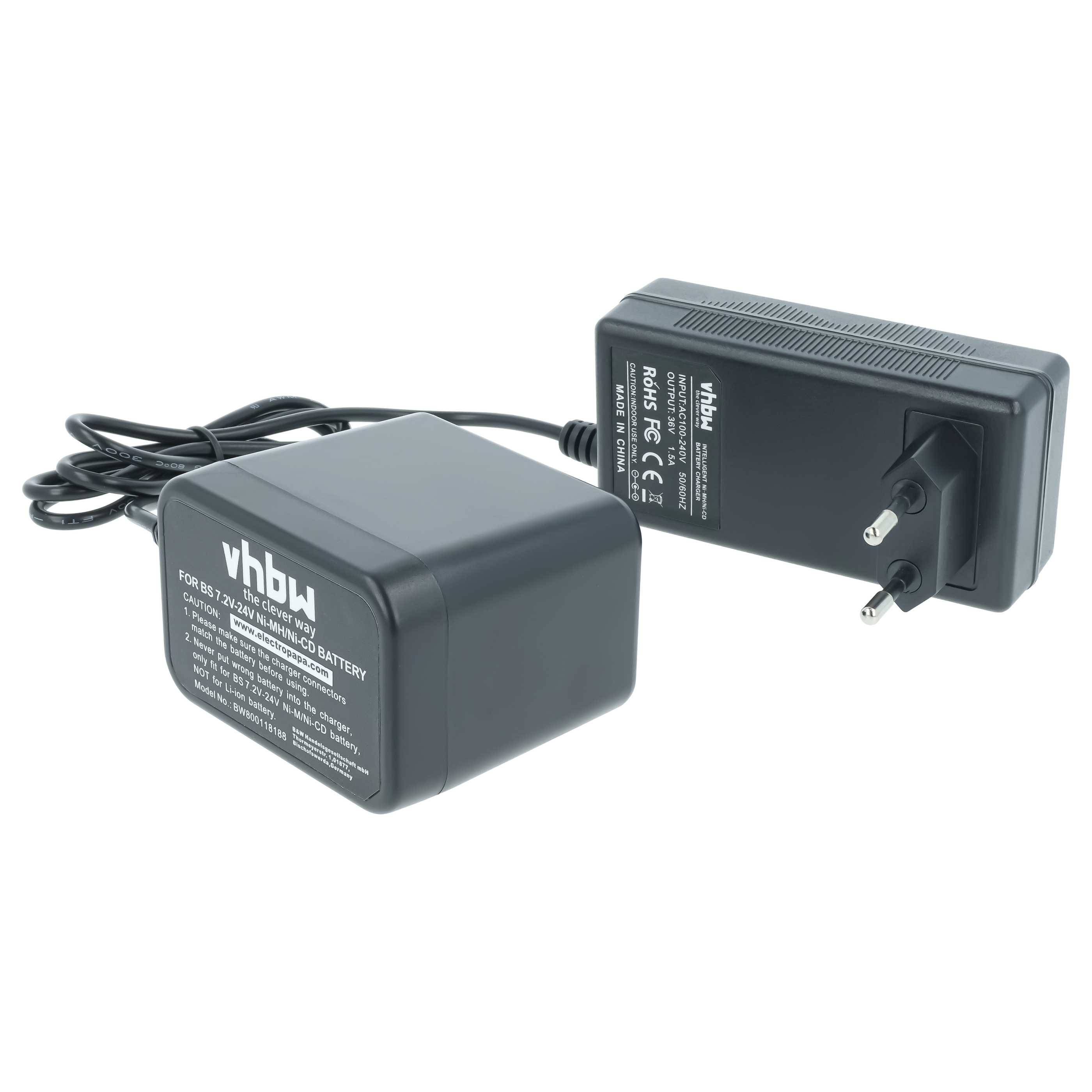 vhbw Ladegerät kompatibel mit Bosch GSR 14.4 VE-2 (old model only), GSR 18 V, GSR 14.4 VE, GSR 14.4V-2B Werkzeug Akkus, 36V