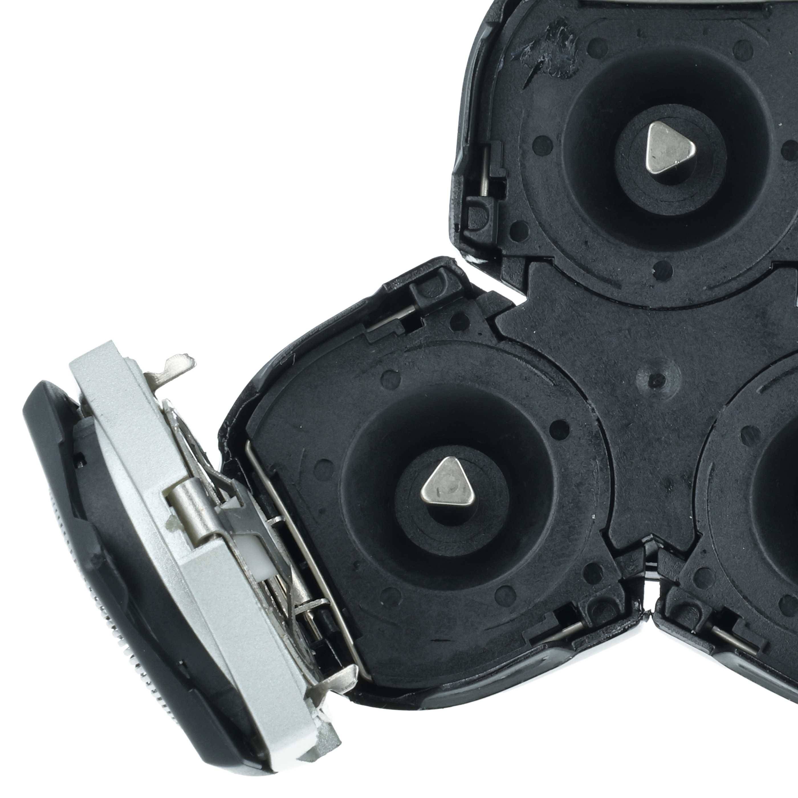vhbw 3x Scherköpfe Ersatz für Philips RQ12 Old Edition für Elektrorasierer, Schwarz