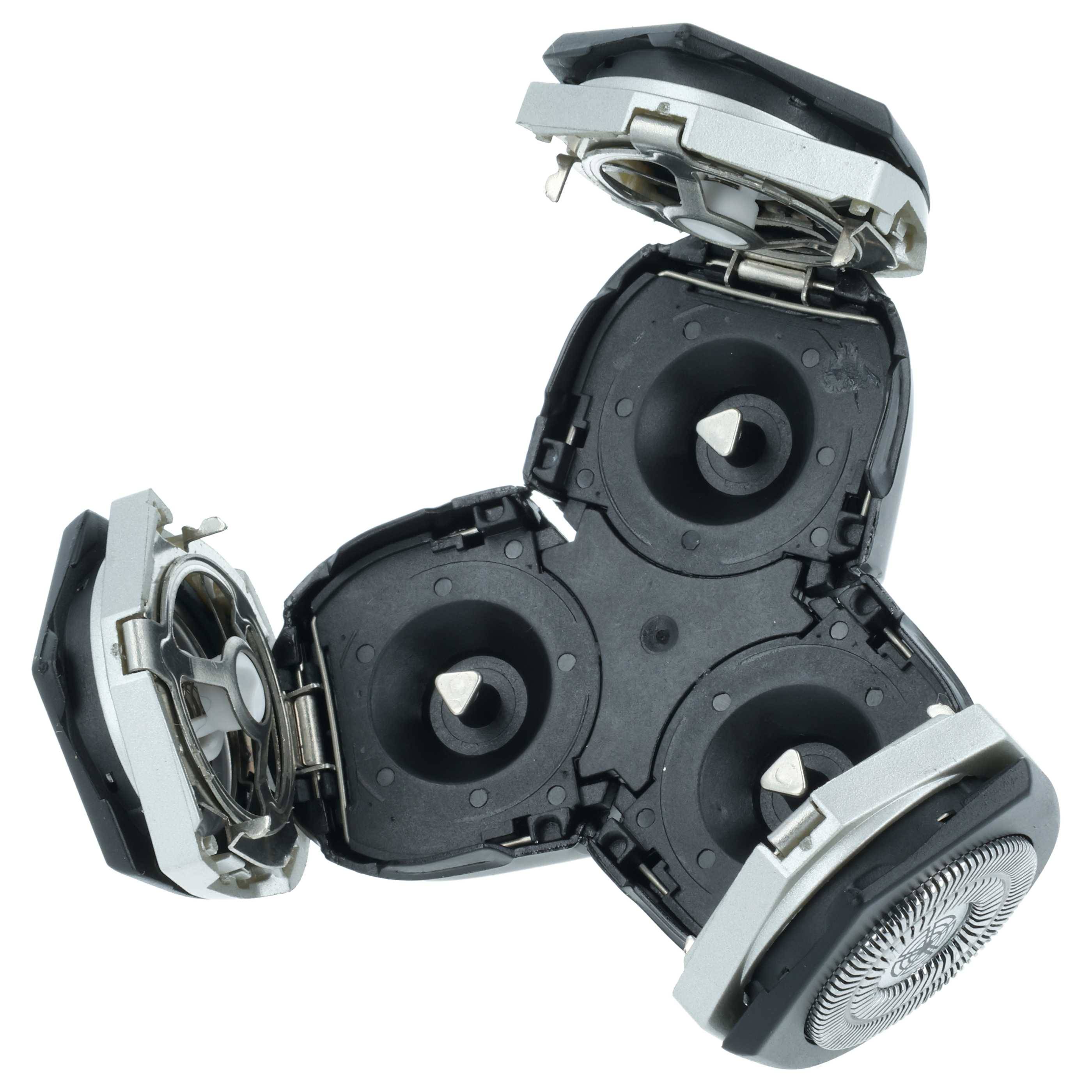 vhbw 3x Scherköpfe Ersatz für Philips RQ12 Old Edition für Elektrorasierer, Schwarz