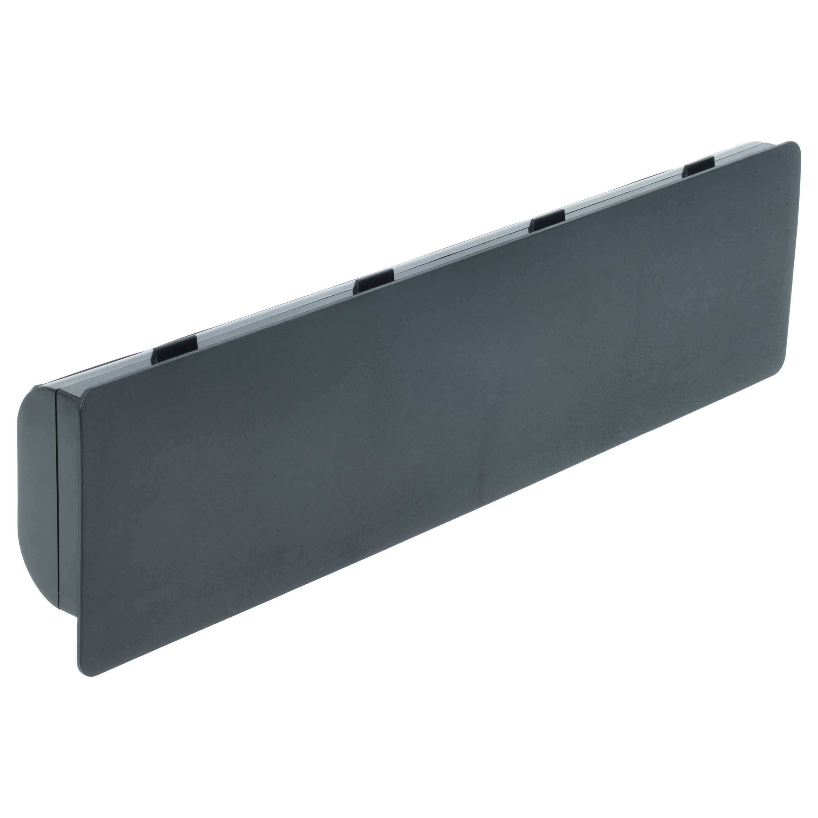 Ein rechteckiges, massives graues Panel mit einer leichten Krümmung auf einer Seite. Es scheint eine Komponente oder Abdeckung zu sein, möglicherweise für ein Gerät oder System.
