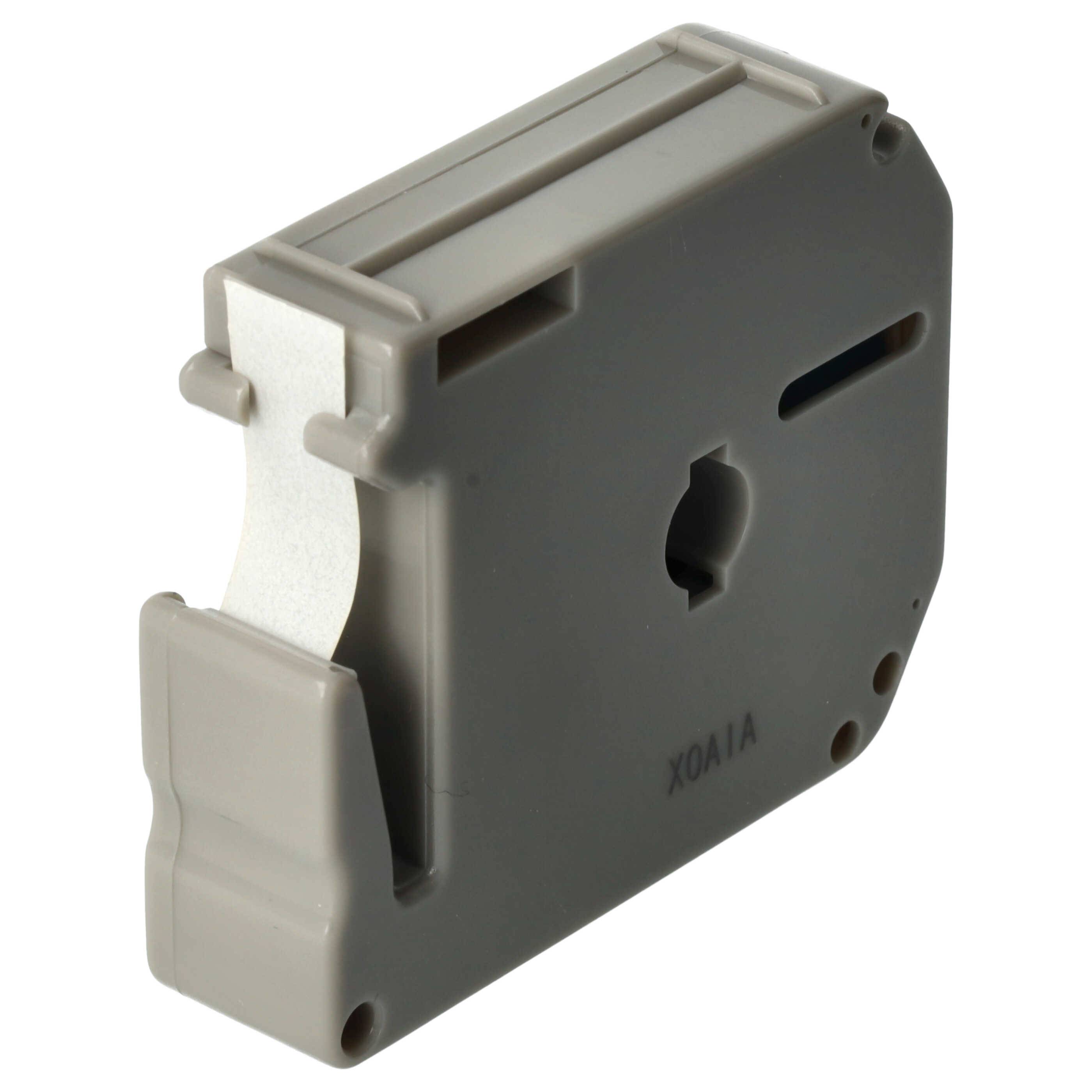 vhbw Schriftband-Kassette Ersatz für Brother LMM121, M-K121, M121, MK121 für Etiketten-Drucker 8m x 9mm Schwarz auf Transparent