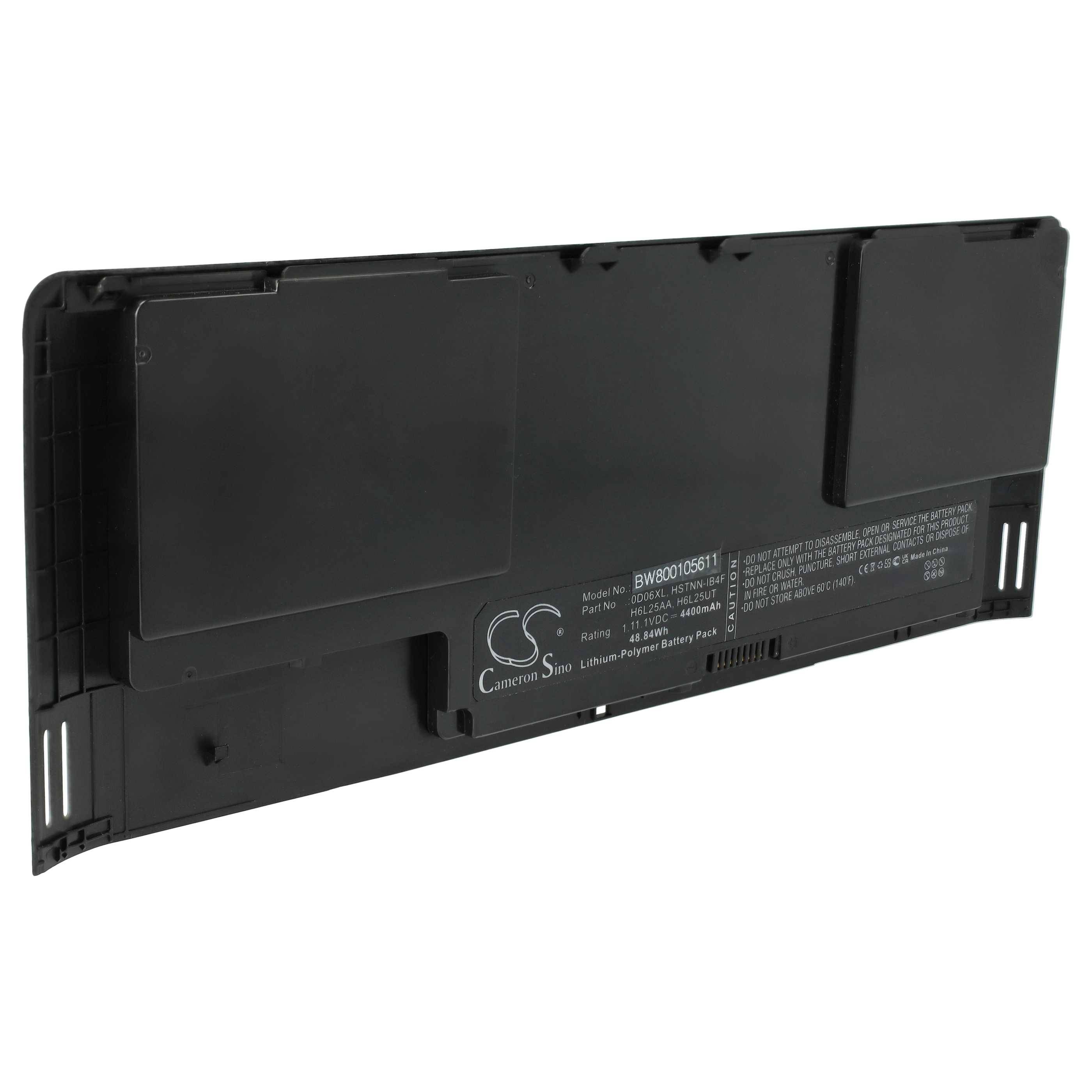 vhbw 1x Akku kompatibel mit HP EliteBook Revolve 810 G2 Tablet (F6H59AW) Notebook (4400 mAh, 11,1 V, Li-Polymer)