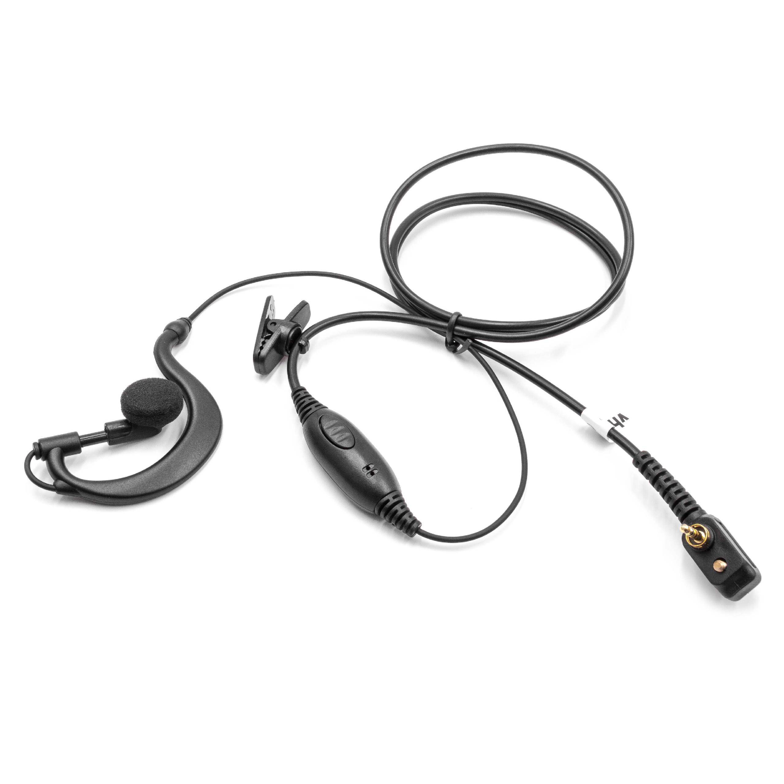 vhbw Headset Ersatz für Motorola FTN6583 für Funkgerät - schwarz