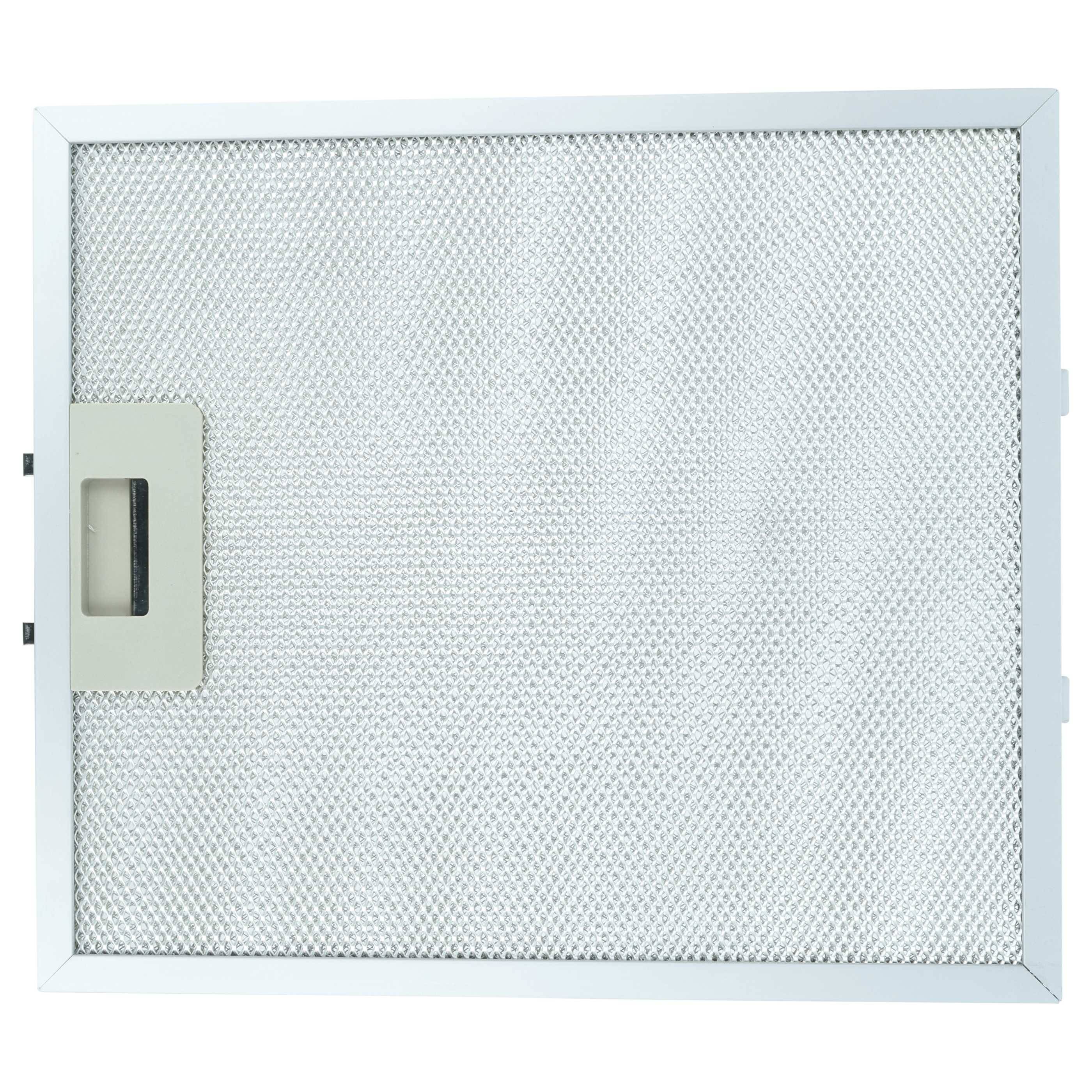 Metallfiltersieb mit einem rechteckigen Rahmen, versehen mit einer kleinen rechteckigen Klappe an einer Seite. Verwendet zur Luft- oder Fettfiltration.