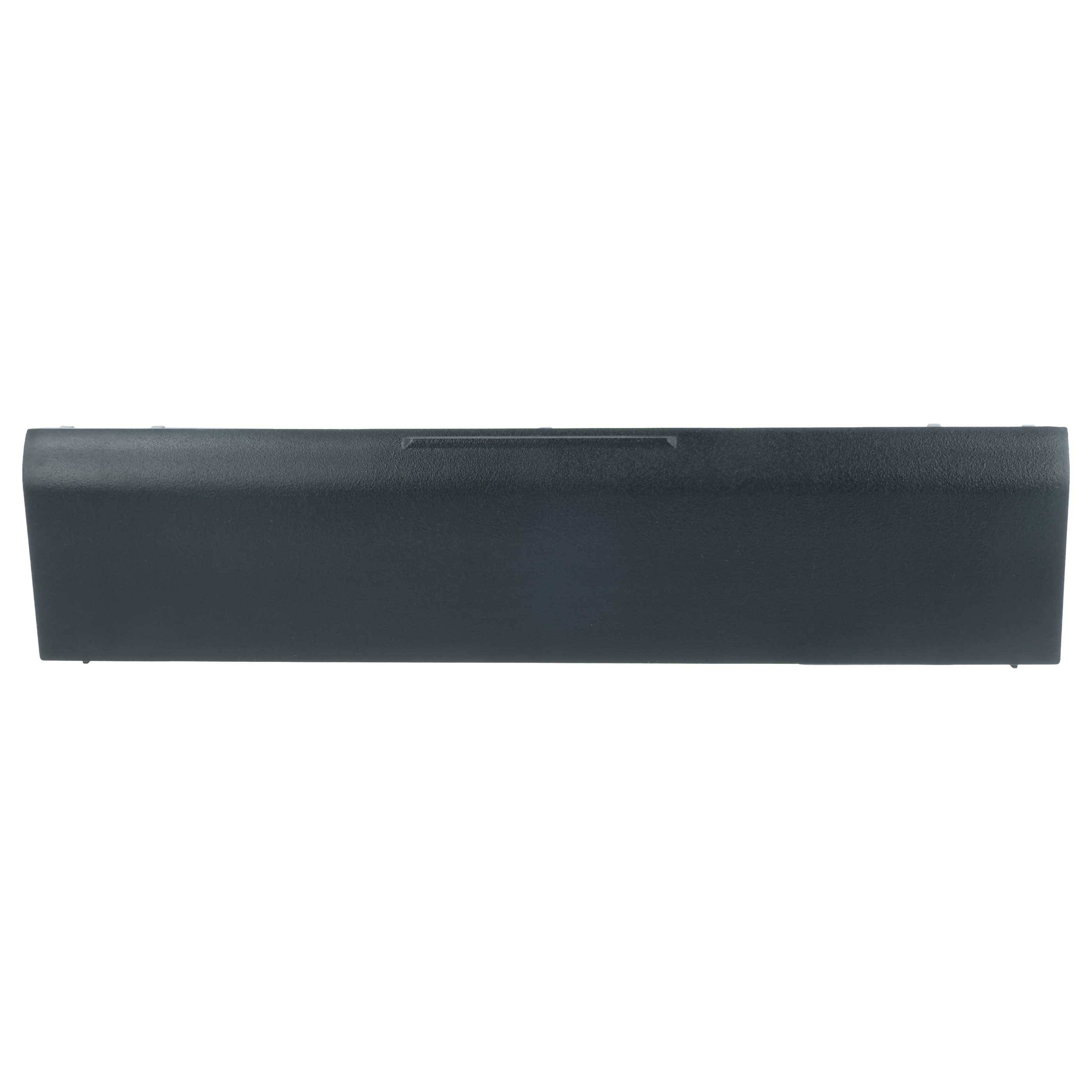 Eine schlanke, schwarze Ersatz-Laptop-Batterie, länglich mit glatter Oberfläche, speziell entwickelt für die kompatible Verwendung mit ausgewählten Laptop-Modellen.