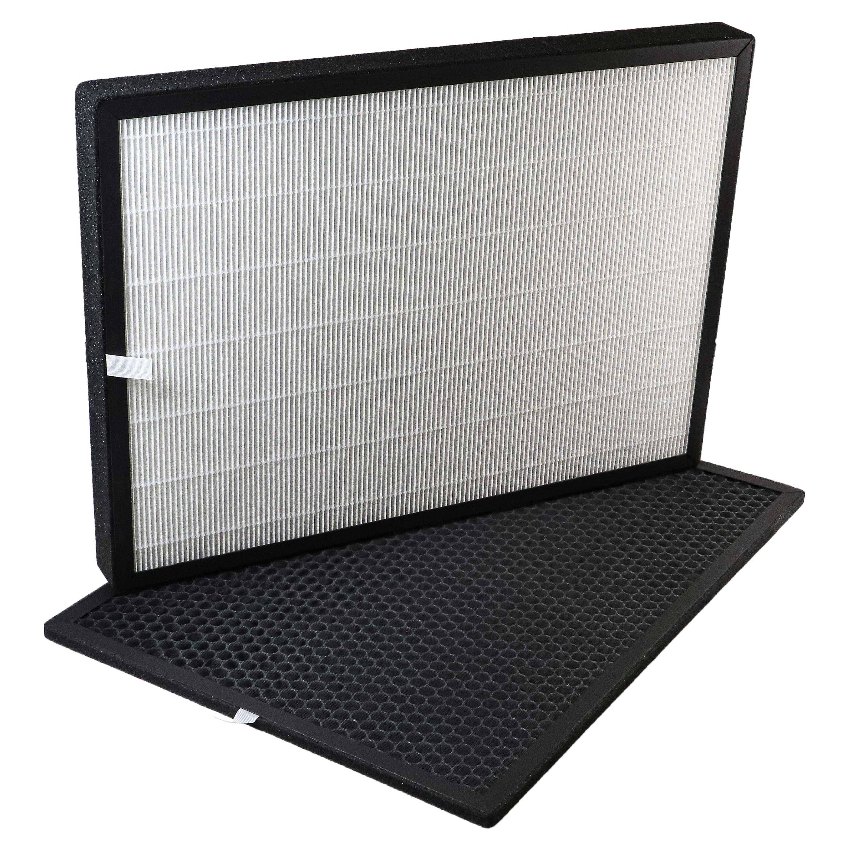 vhbw 2-teiliges Filter-Set kompatibel mit Marreal AP5001B Luftreiniger - HEPA-Filter, Aktivkohlefilter