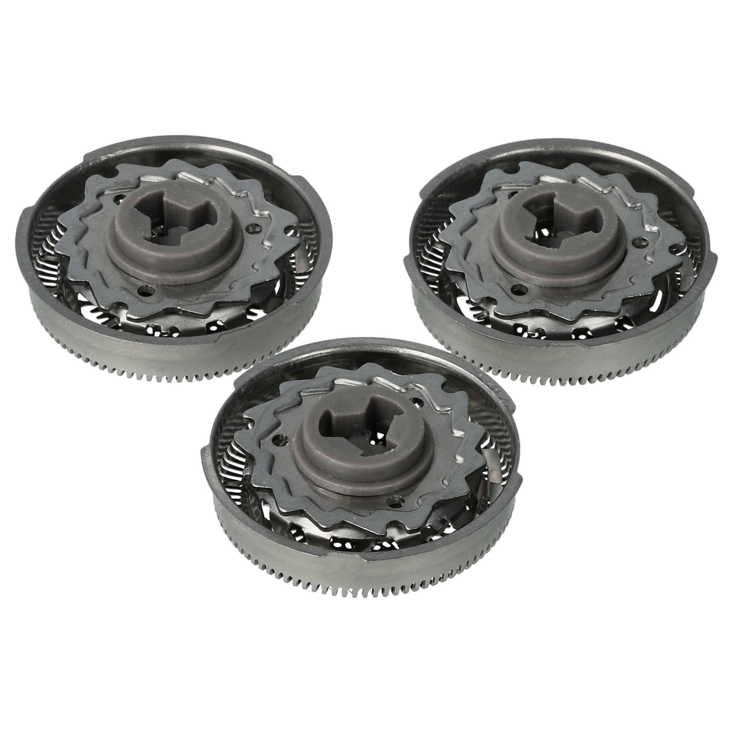 vhbw 6x Ersatz-Scherköpfe kompatibel mit Philips S7570, S7710, S7720, S7730, S7780, S7xxx Elektrorasierer, Silber