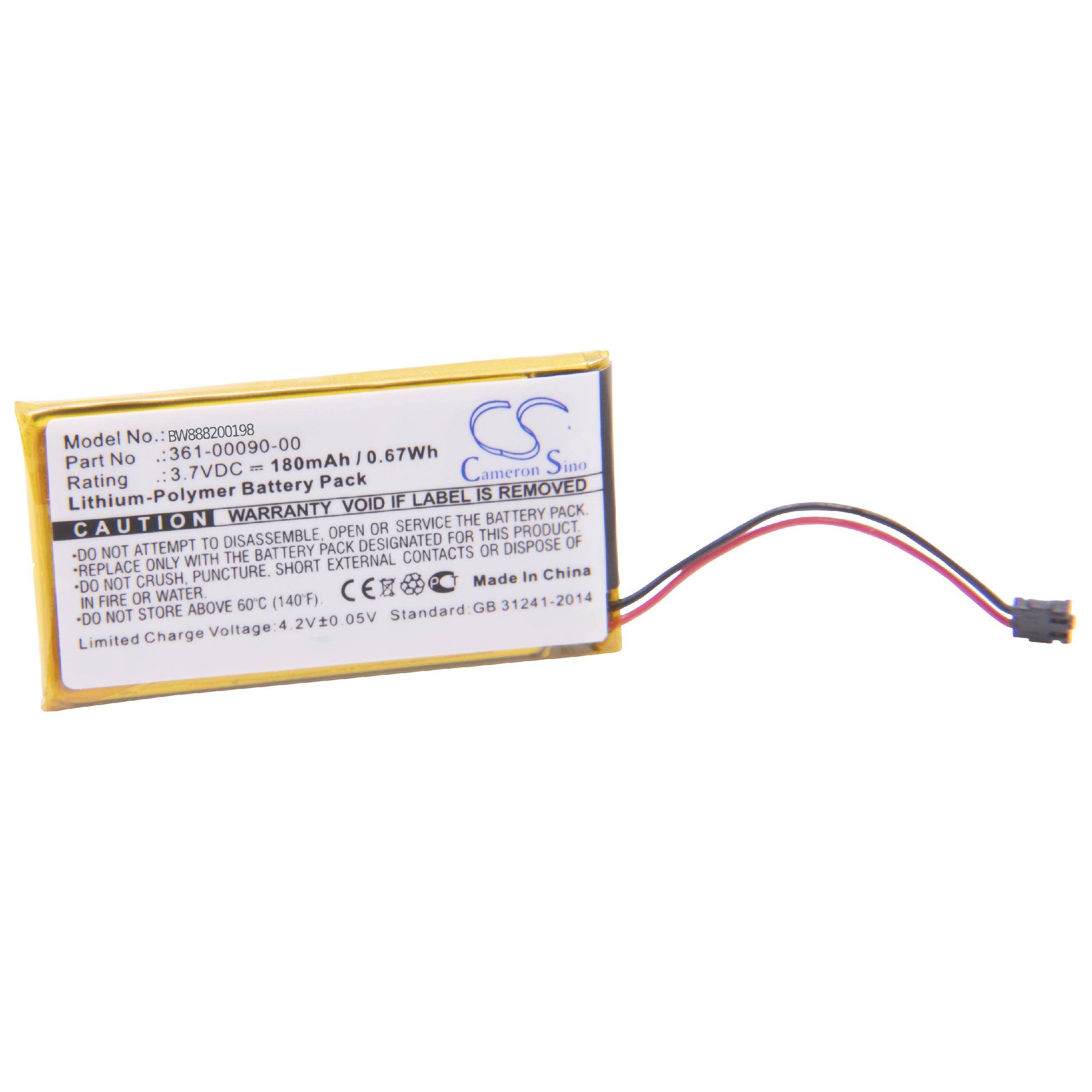 vhbw Akku kompatibel mit Garmin Vivoactive HR Smartwatch Uhr Fitnessarmband (180 mAh, 3,7 V, Li-Polymer)