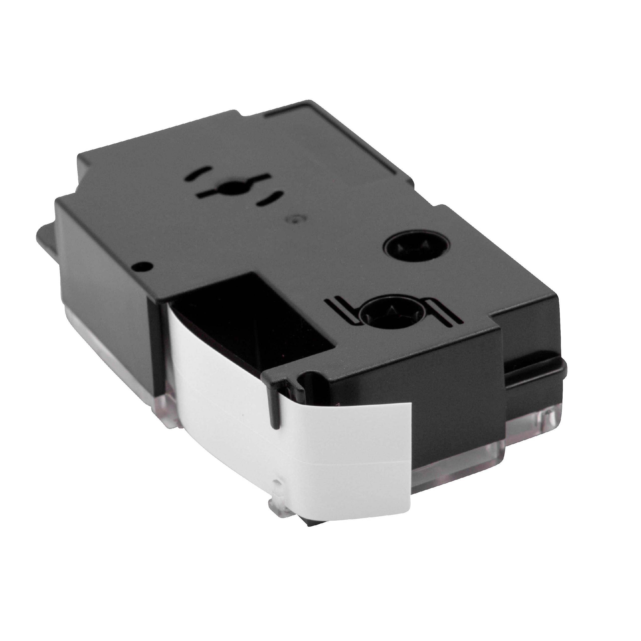 vhbw Schriftband-Kassette kompatibel mit Casio KL-C500, KL-8200, KL-8100, KL-820, KL-780, KL-G2 Etiketten-Drucker 5,5m x 18mm Schwarz auf Weiß