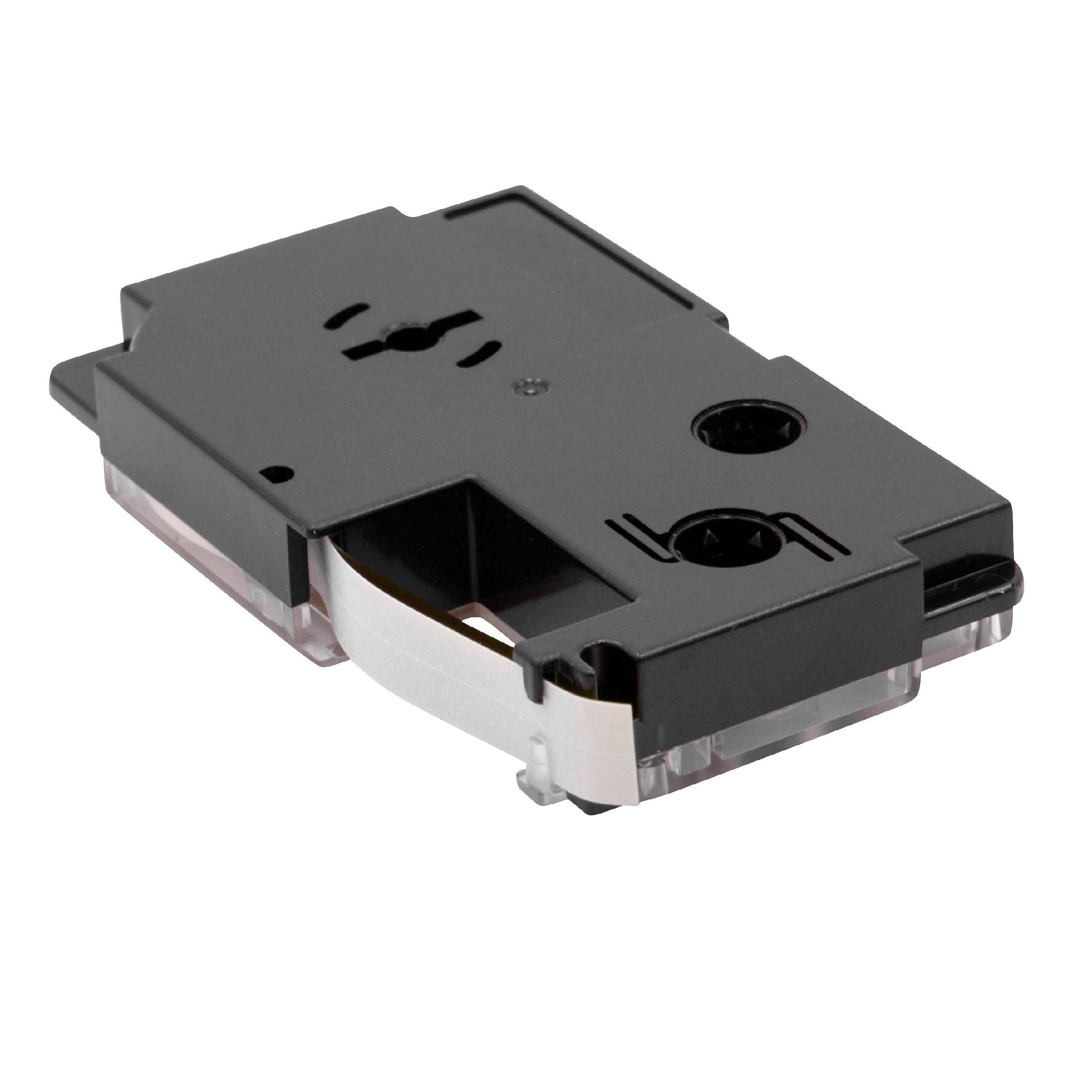 vhbw Schriftband-Kassette kompatibel mit Casio KL-2000, KL-300, KL-70E, KL-200E, KL-60, KL-7000 Etiketten-Drucker 5,5m x 9mm Schwarz auf Gelb