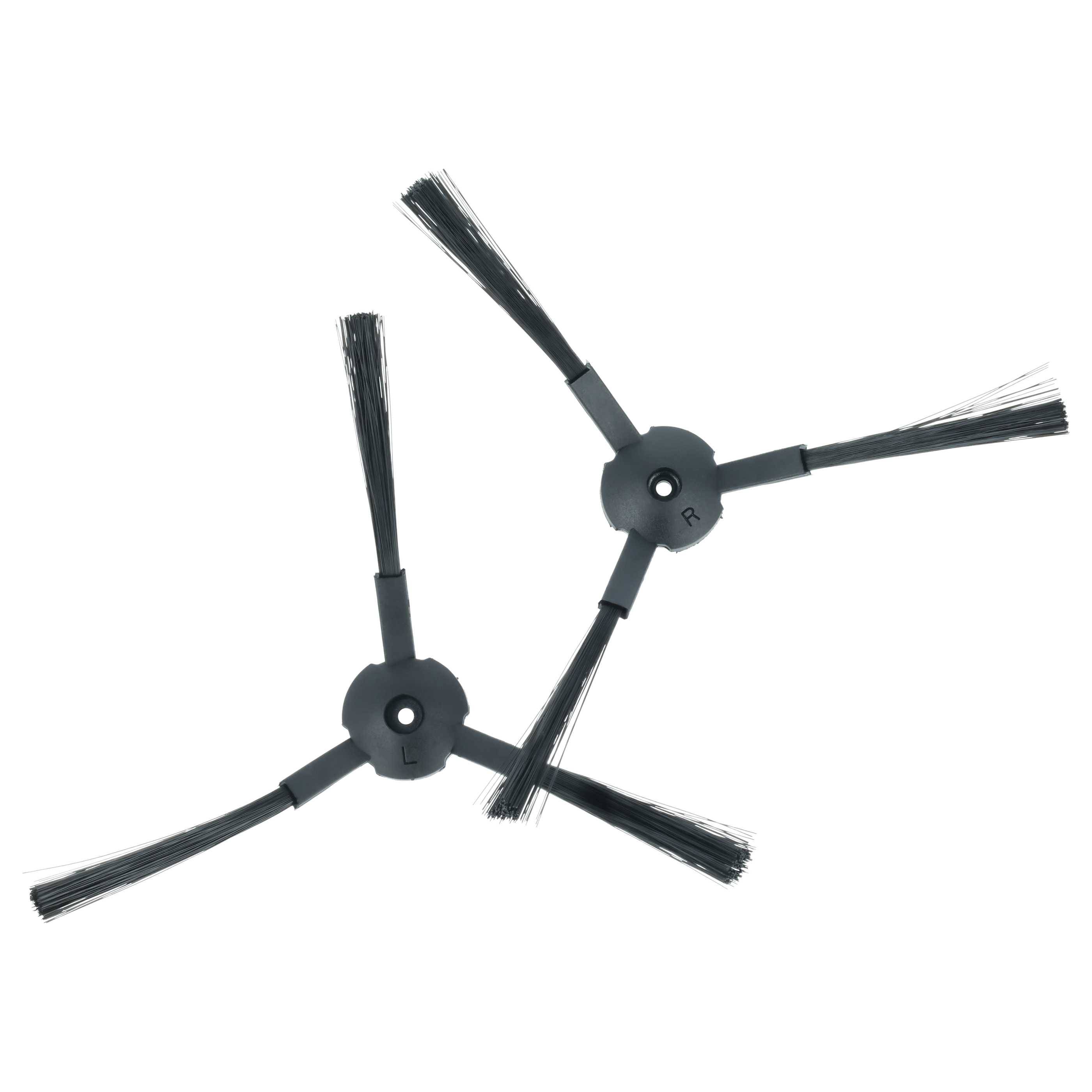 vhbw 2x Seitenbürste kompatibel mit iLife A4s, V3s, A4, A6s, V5, V5s Pro, V5s, A6, V3 Saugroboter - Reinigungsbürsten Set, links/rechts, schwarz