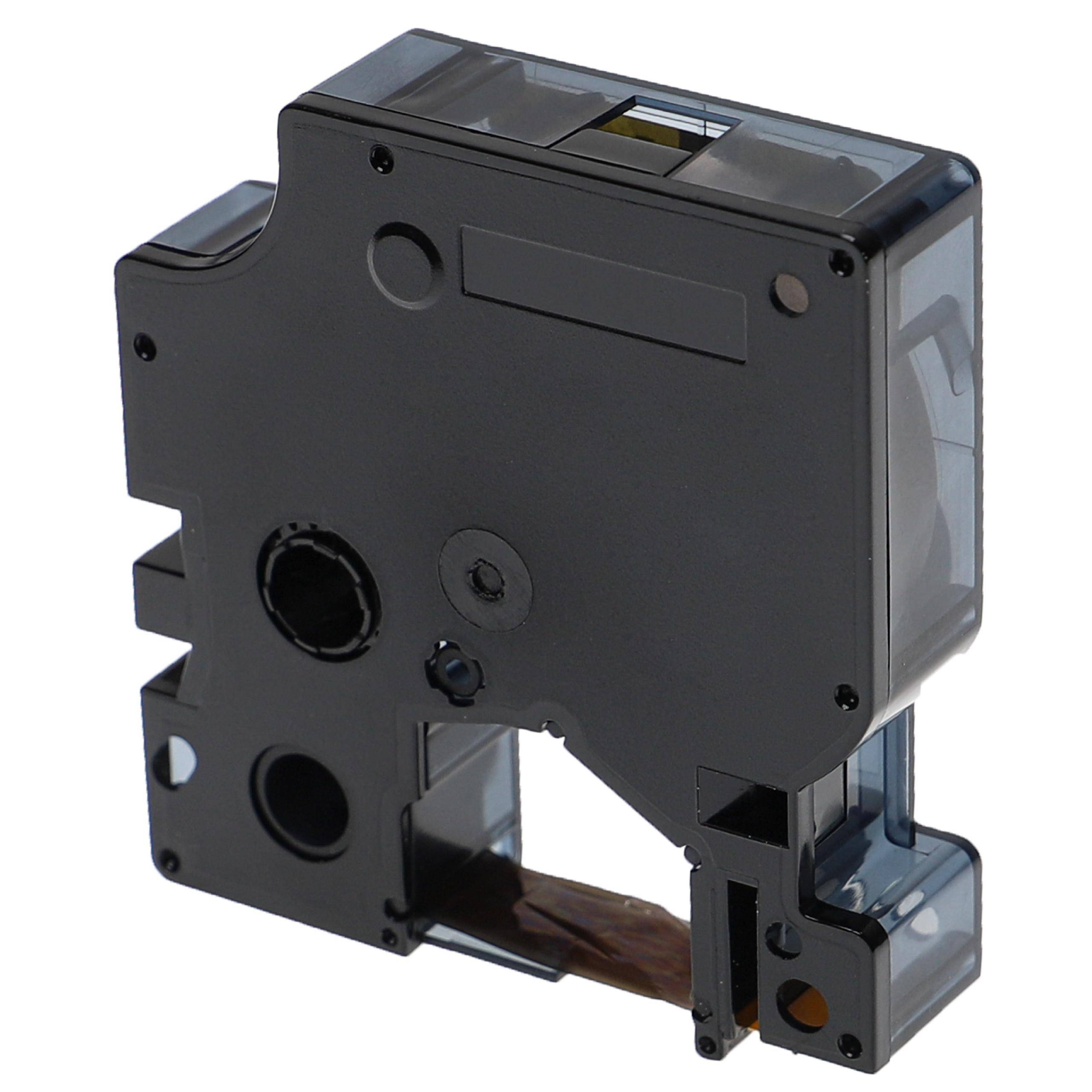 vhbw Schriftband-Kassette kompatibel mit Dymo LabelWriter 450 Duo | LabelManager Etiketten-Drucker 5m x 9mm Schwarz auf Gelb