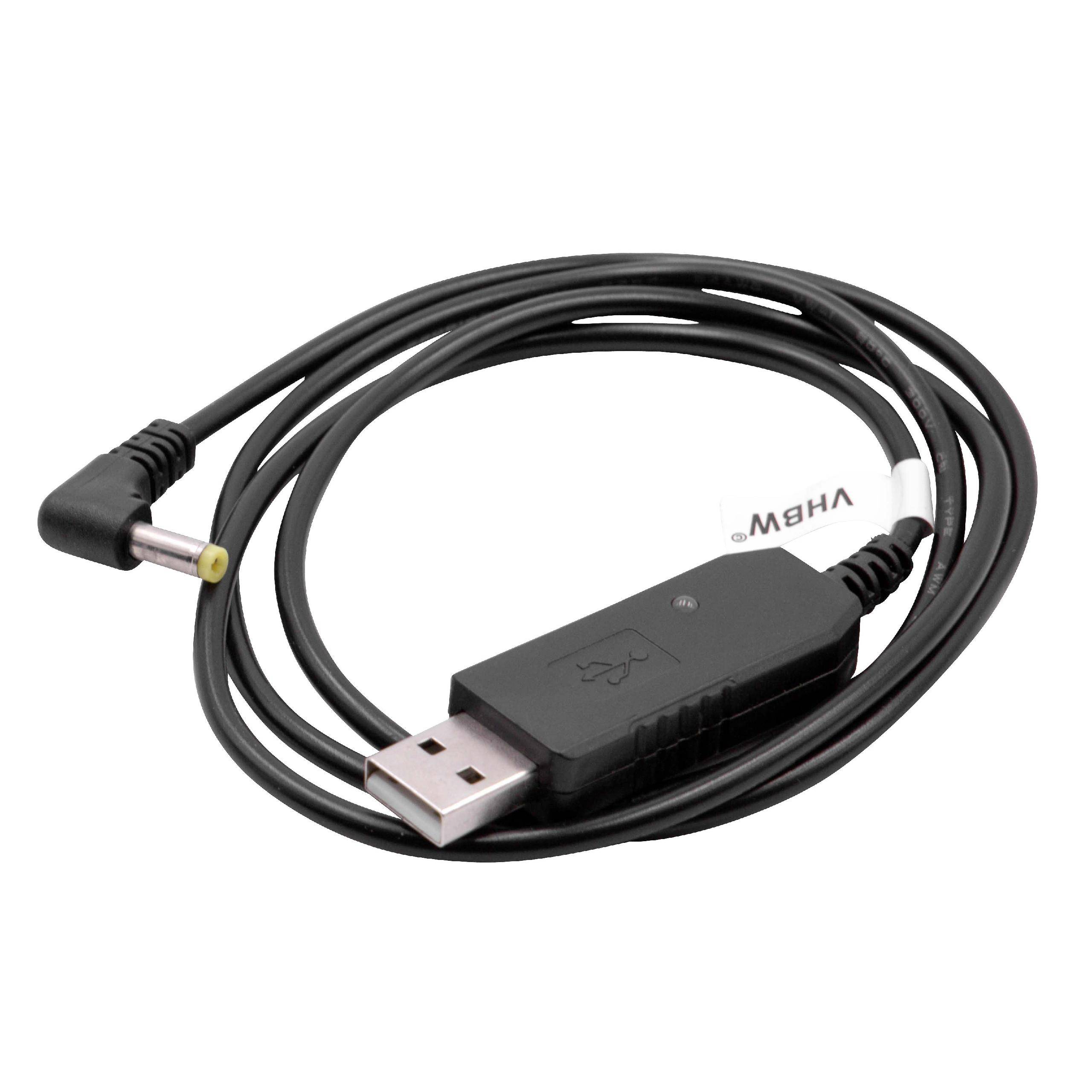 vhbw Ladegerät kompatibel mit Baofeng A52-UU, BF-490, BF-530i Funkgerät-Akkus - USB-Ladekabel, 93 cm, mit Kontrolleuchte