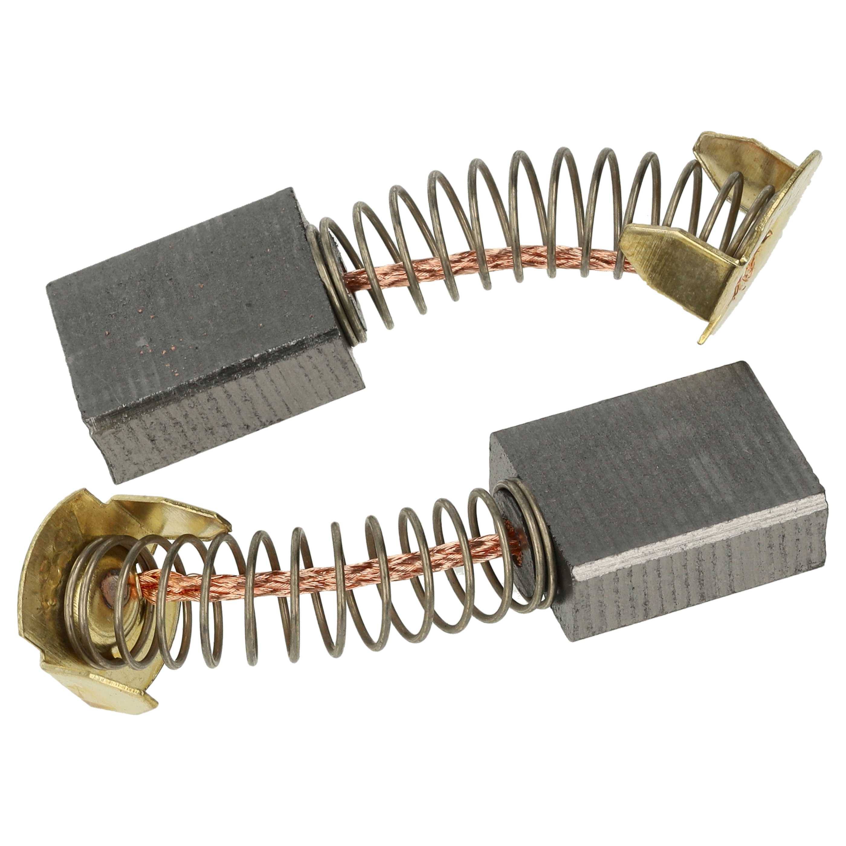 vhbw 2x Kohlebürste kompatibel mit Makita 2414, 2414K, 2040, 2414 B, 2030, 2030N, 2412N, 2030 N, 2114 C Elektrowerkzeug - 22mm Feder