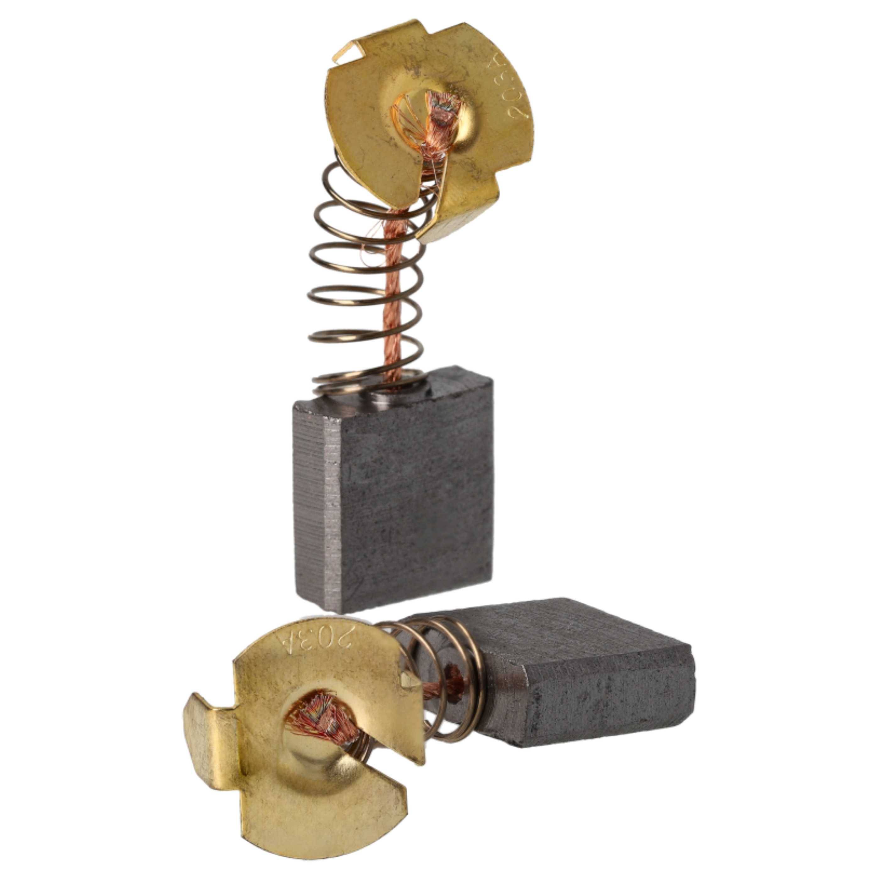 vhbw 2x Kohlebürste 7 x 18 x 16 mm kompatibel mit Makita 2414B | 2414NB, 3612, 3612C, 5103R, 5104S, 5143R Elektrowerkzeug + Feder