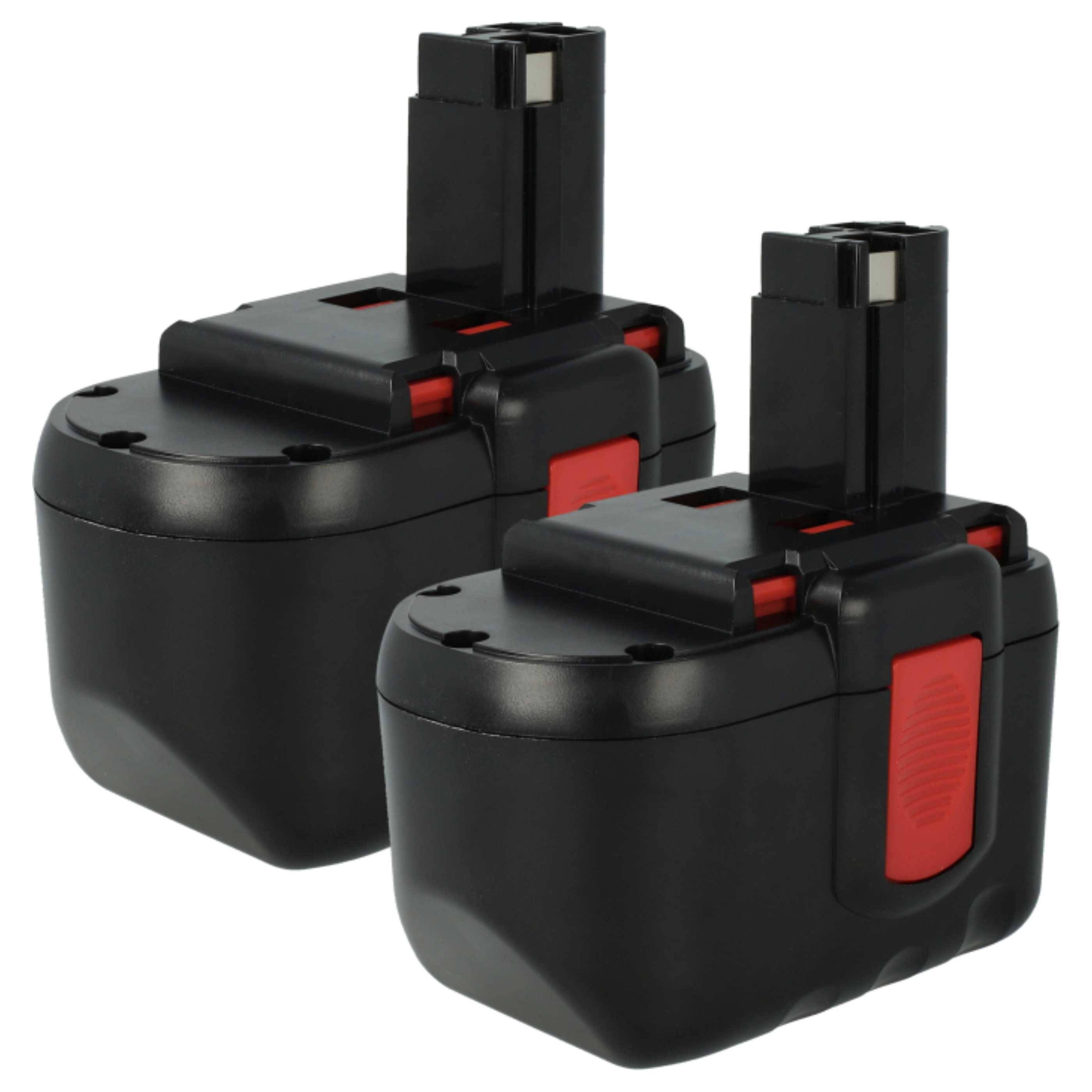 vhbw 2x Akku kompatibel mit Bosch GBH24VF, BACCS 24V, GBH-24V, 52324B, GKS 24V, GCM24V, GKG 24V Werkzeug (3000 mAh, NiMH, 24 V)