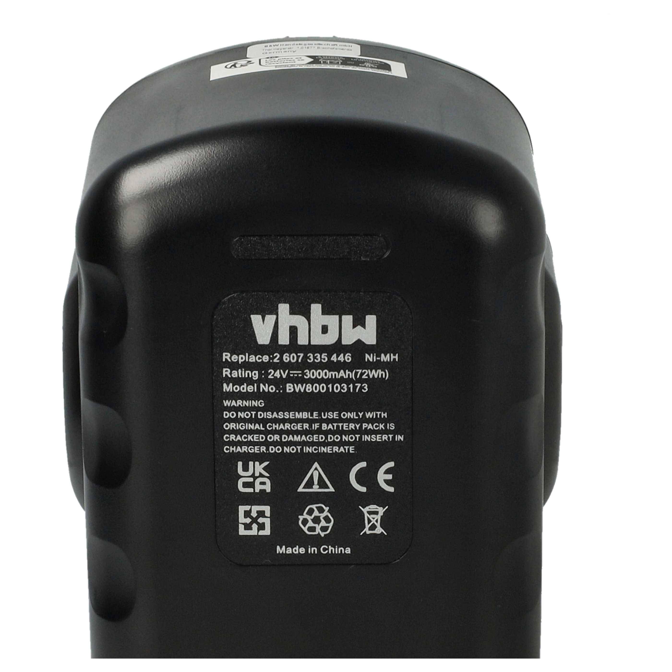 vhbw 3x Akku kompatibel mit Bosch GSB 24 VE-2, GSA 24VE, GSB 24VE-2, GMC 24V, GSA 24V, GLI 24V Werkzeug (3000 mAh, NiMH, 24 V)
