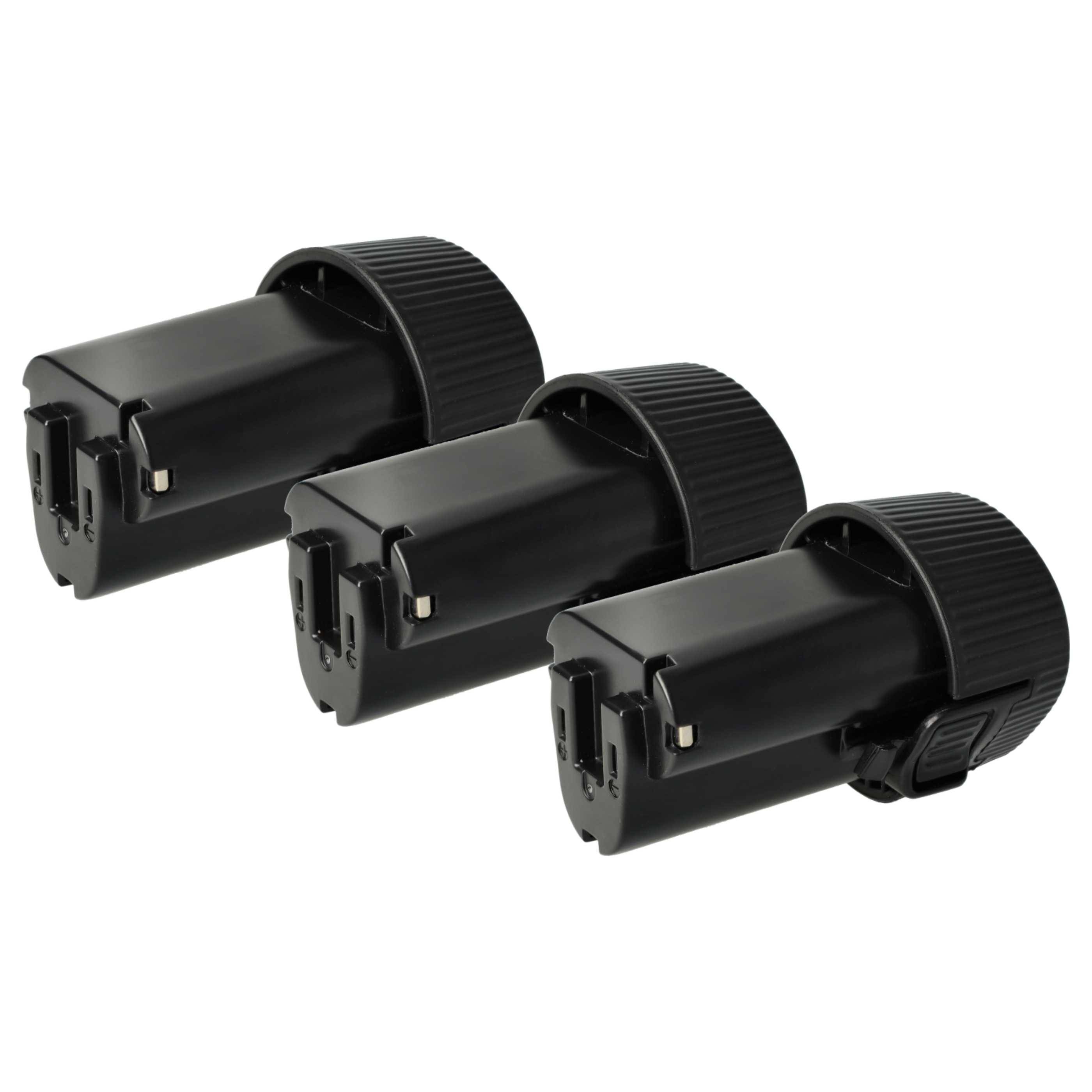 vhbw 3x Akku kompatibel mit Makita FD01Z, FD01W, DT01, DK1490, DK1488, HP330, DT01W, FD01, DT01Z Werkzeug (2000 mAh, Li-Ion, 10,8 V)