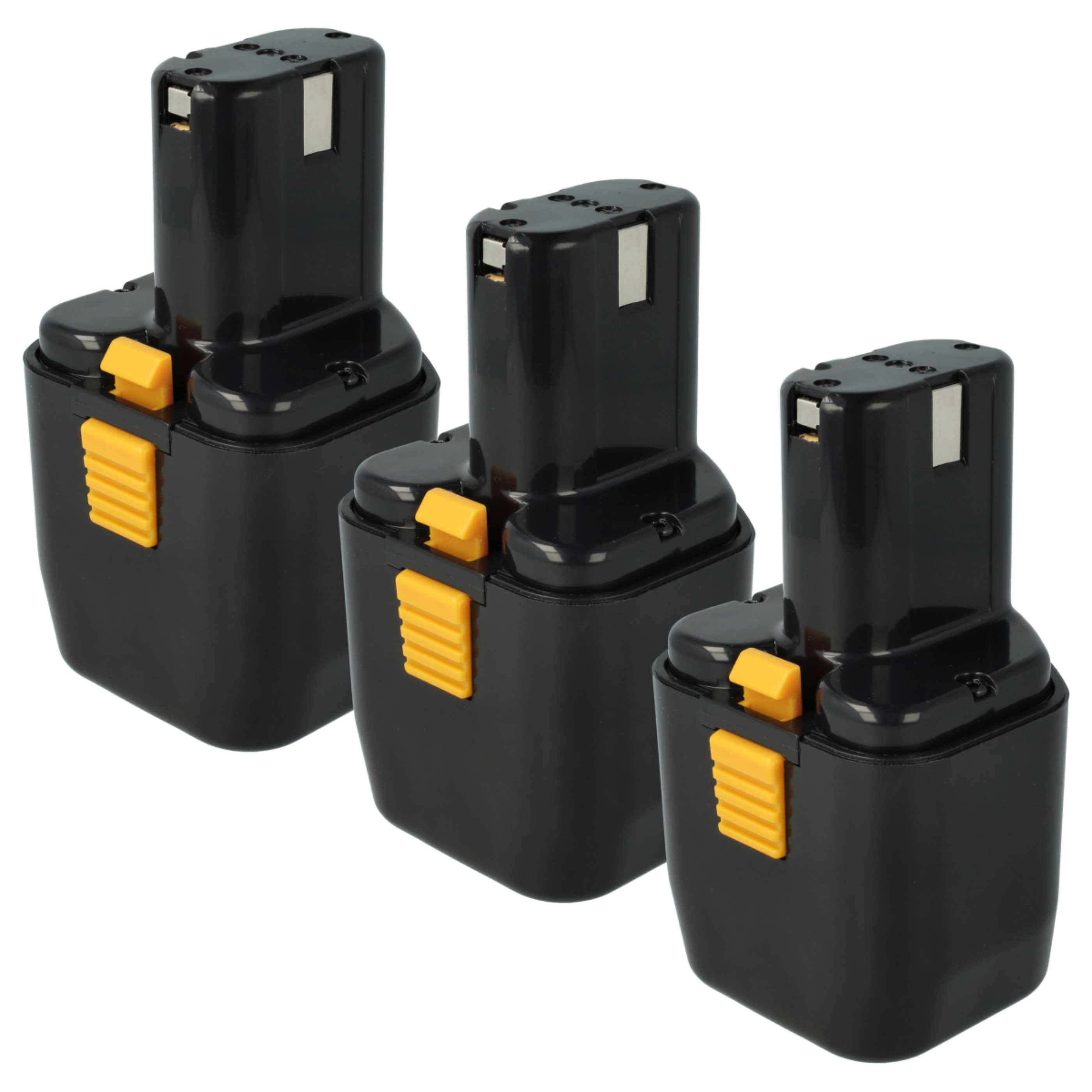 vhbw 3x Akku kompatibel mit Hitachi RB 18D, UB12D, UB 5D, RB18D, UB5D, UB 3D, UB 12D, WF4DY, UB3D Werkzeug (2100 mAh, NiMH, 12 V)