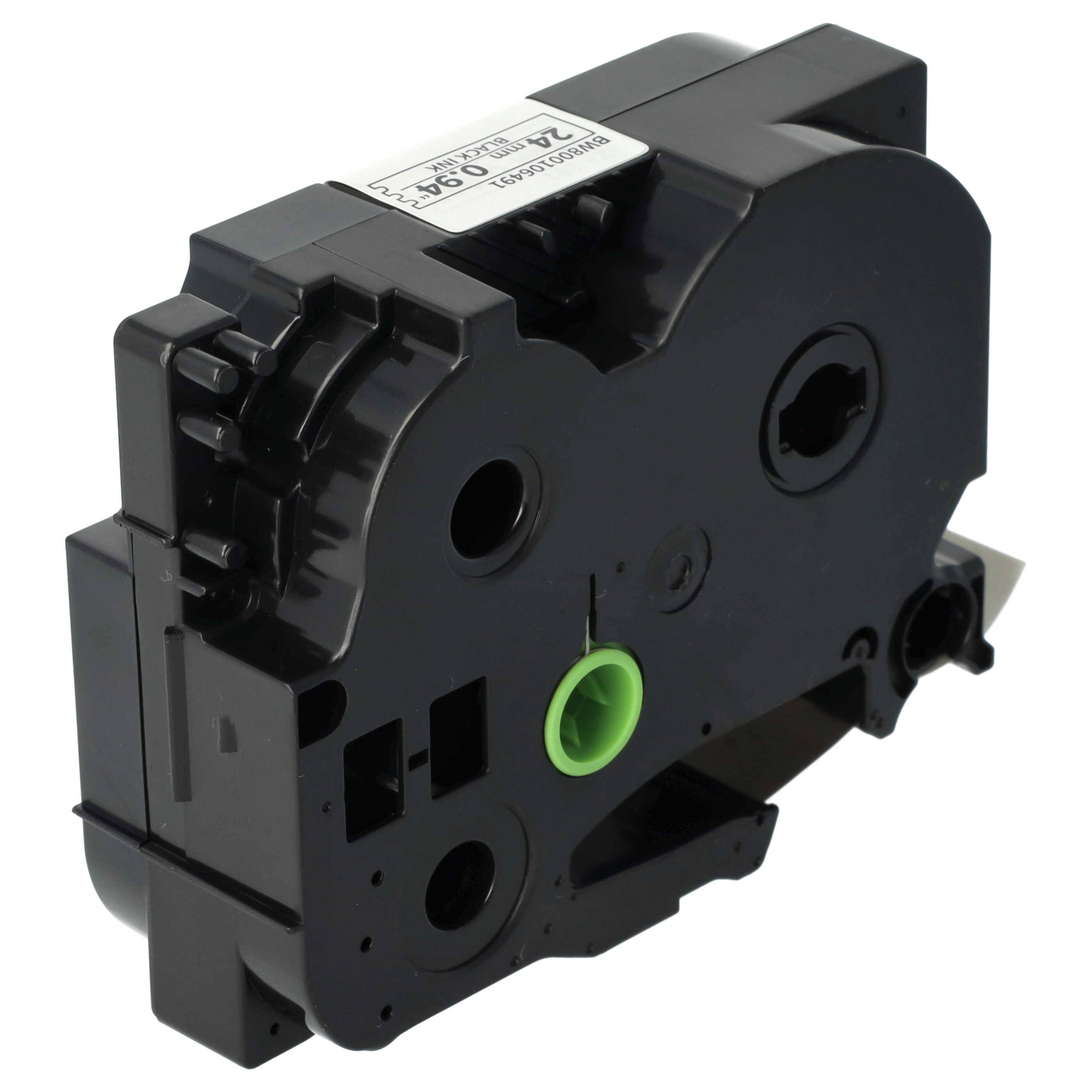 vhbw Schriftband-Kassette kompatibel mit Brother P-Touch RL 700 S, PT-P900W, PT-P950NW, PT-P950W Etiketten-Drucker 24mm Schwarz auf Weiß