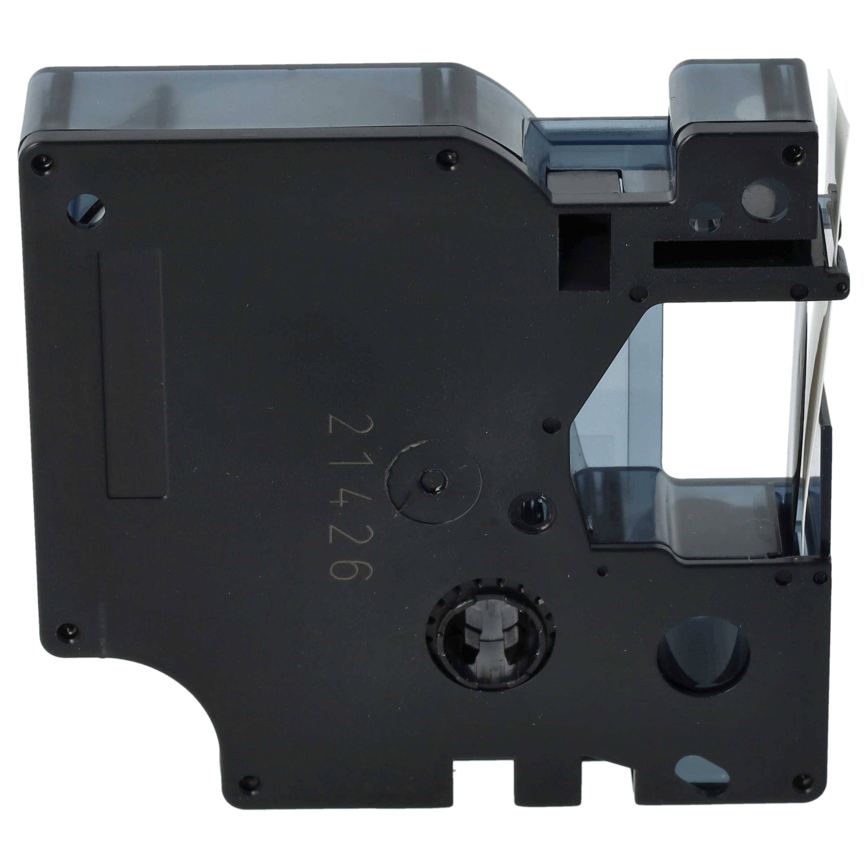 vhbw 5x Schriftband-Kassette kompatibel mit Dymo LabelManager 100 | 210D, 120P, 200, 260P, 100 Plus, 160 Etiketten-Drucker 7m x 12mm Schwarz auf
