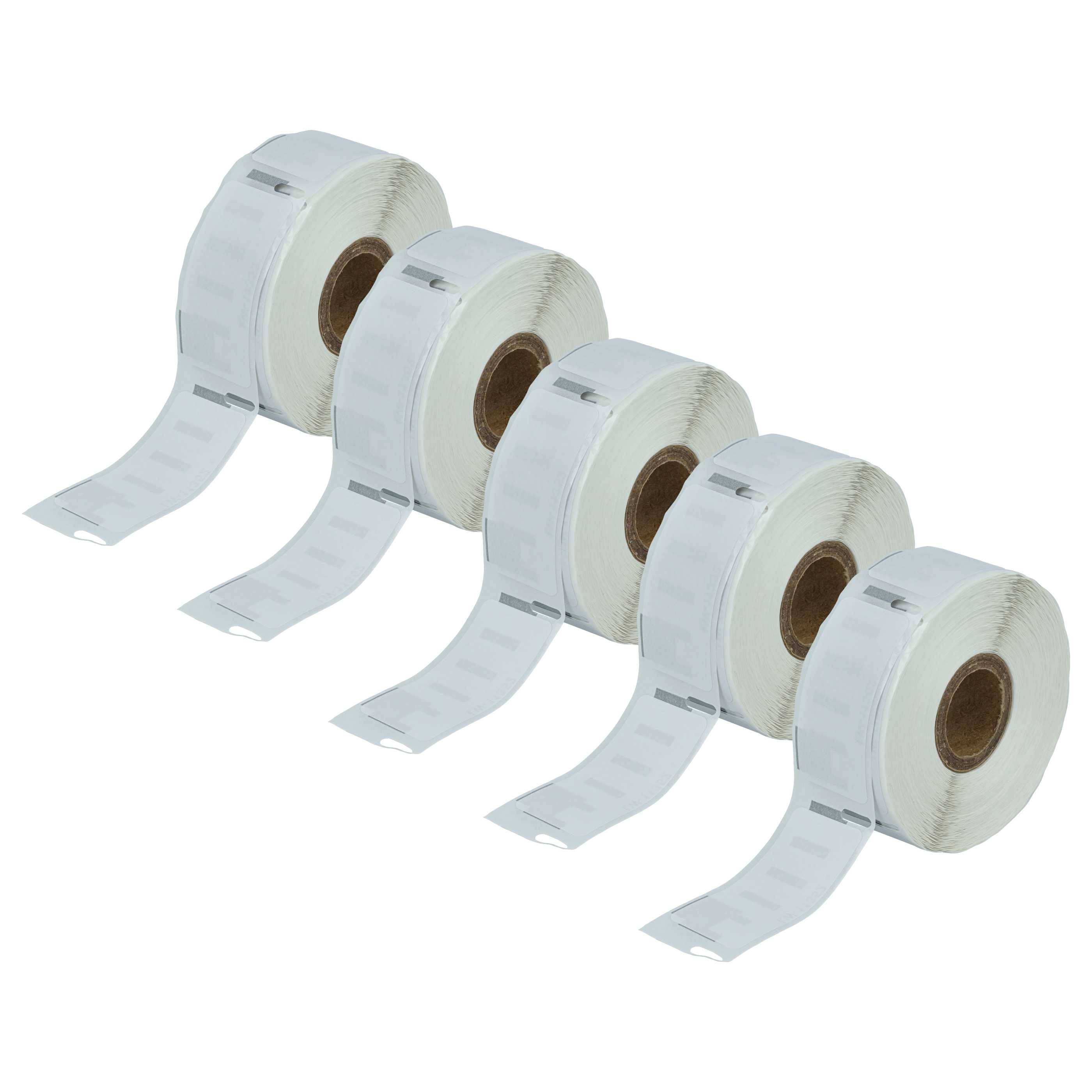 vhbw 5x Etiketten-Rolle 25mm x 54mm (500 Etiketten) kompatibel mit Seiko Smart Label Printer SLP240, SLP410, SLP420 Etiketten-Drucker