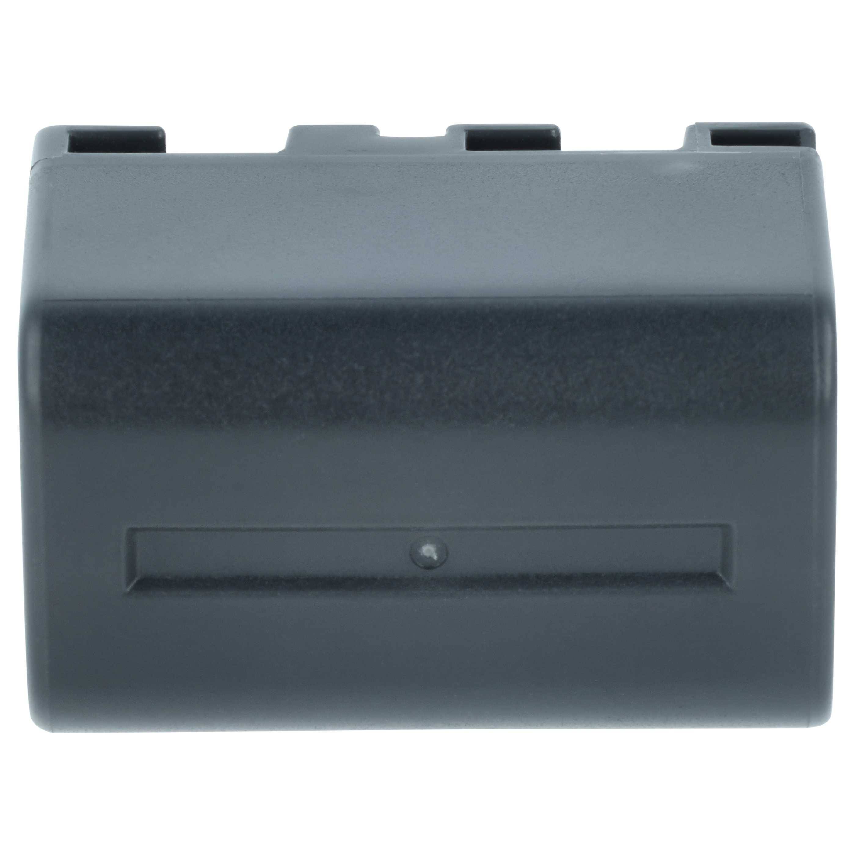 Eine schwarze rechteckige Batteriebox mit einem einzelnen Anschlussslot an der Oberseite, entwickelt für die Verwendung mit elektronischen Geräten, vor einem weißen Hintergrund.