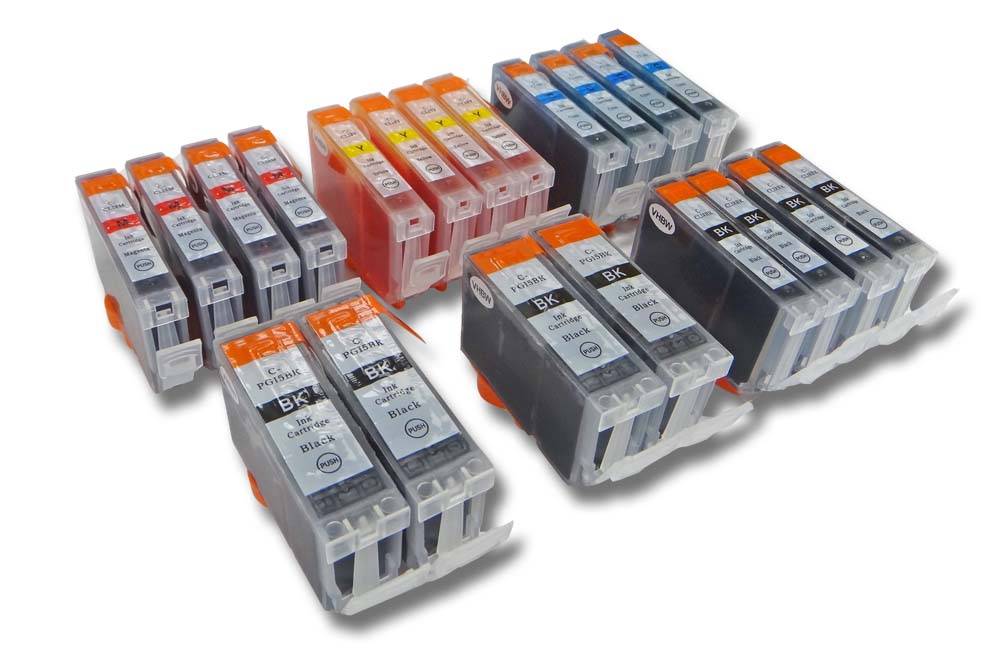 vhbw 20x Tintenpatronen kompatibel mit Canon Pixma IP5200, iP4500, IP4300, IP4200, IP5300, IP5200R, IP3300, IP3500 Drucker + Chip (Kompatibel)