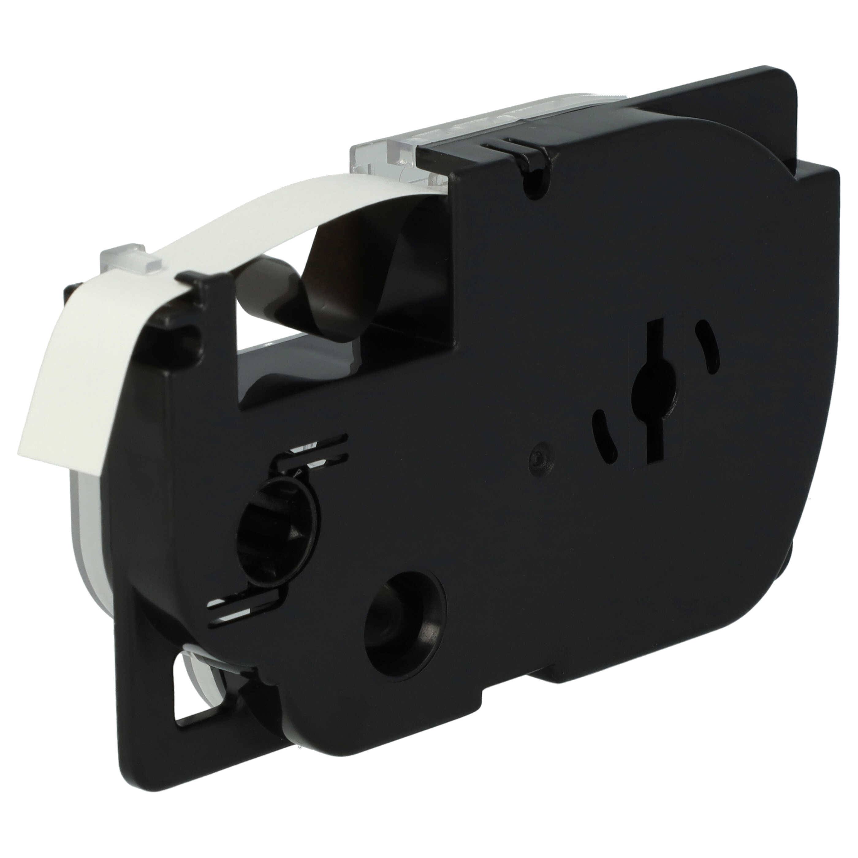 vhbw 5x Schriftband-Kassette Ersatz für Casio XR-9WE, XR-9WE1 für Etiketten-Drucker 8m x 9mm Schwarz auf Weiß
