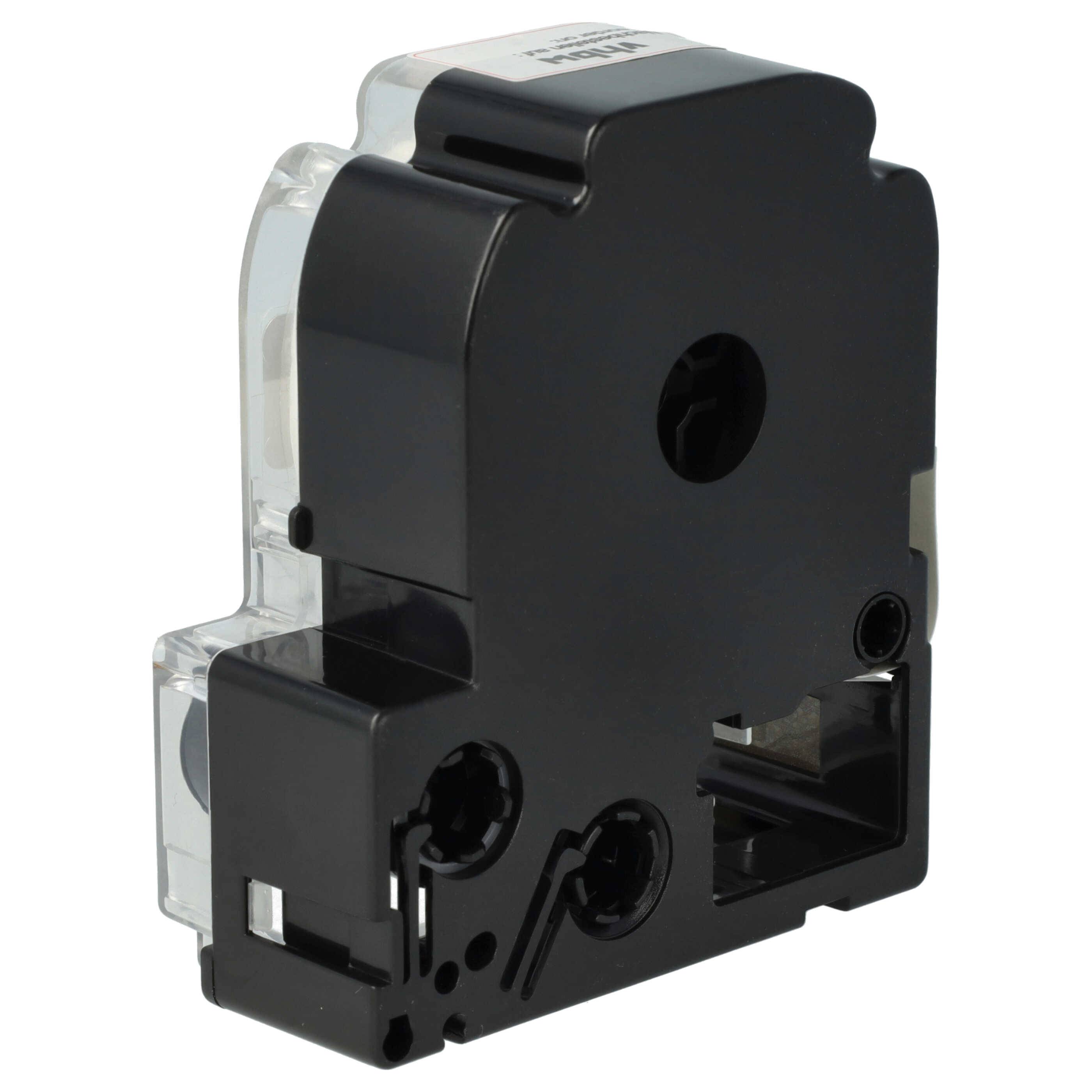 vhbw 50x Schriftband-Kassette kompatibel mit Epson LabelWorks LW-1000P | LW-600P, LW-500, LW-400, LW-300 Etiketten-Drucker 8m x 24mm Schwarz auf